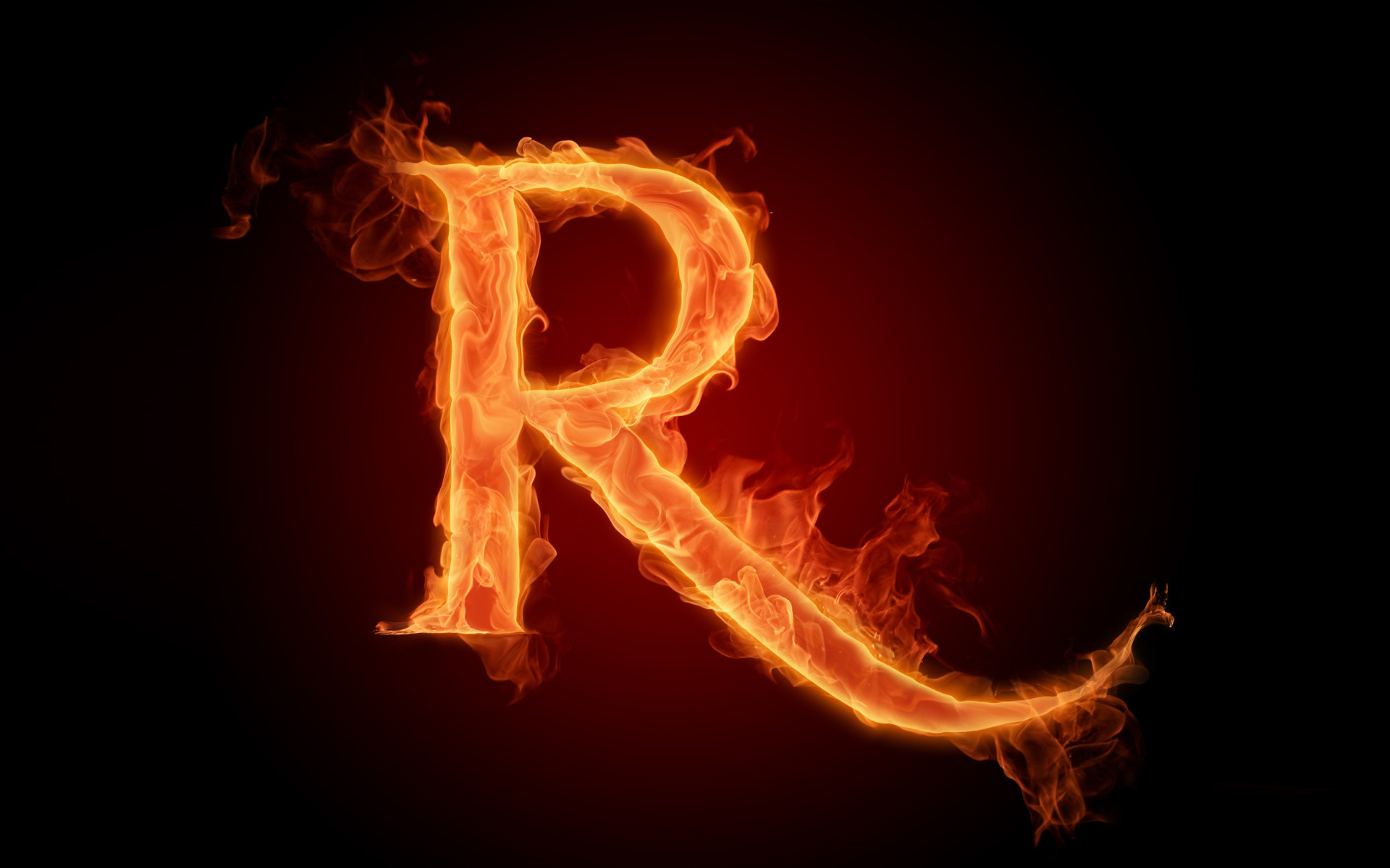The Fiery English Alphabet Picture S Wallpapers - Fiery Letter R - HD Wallpaper 