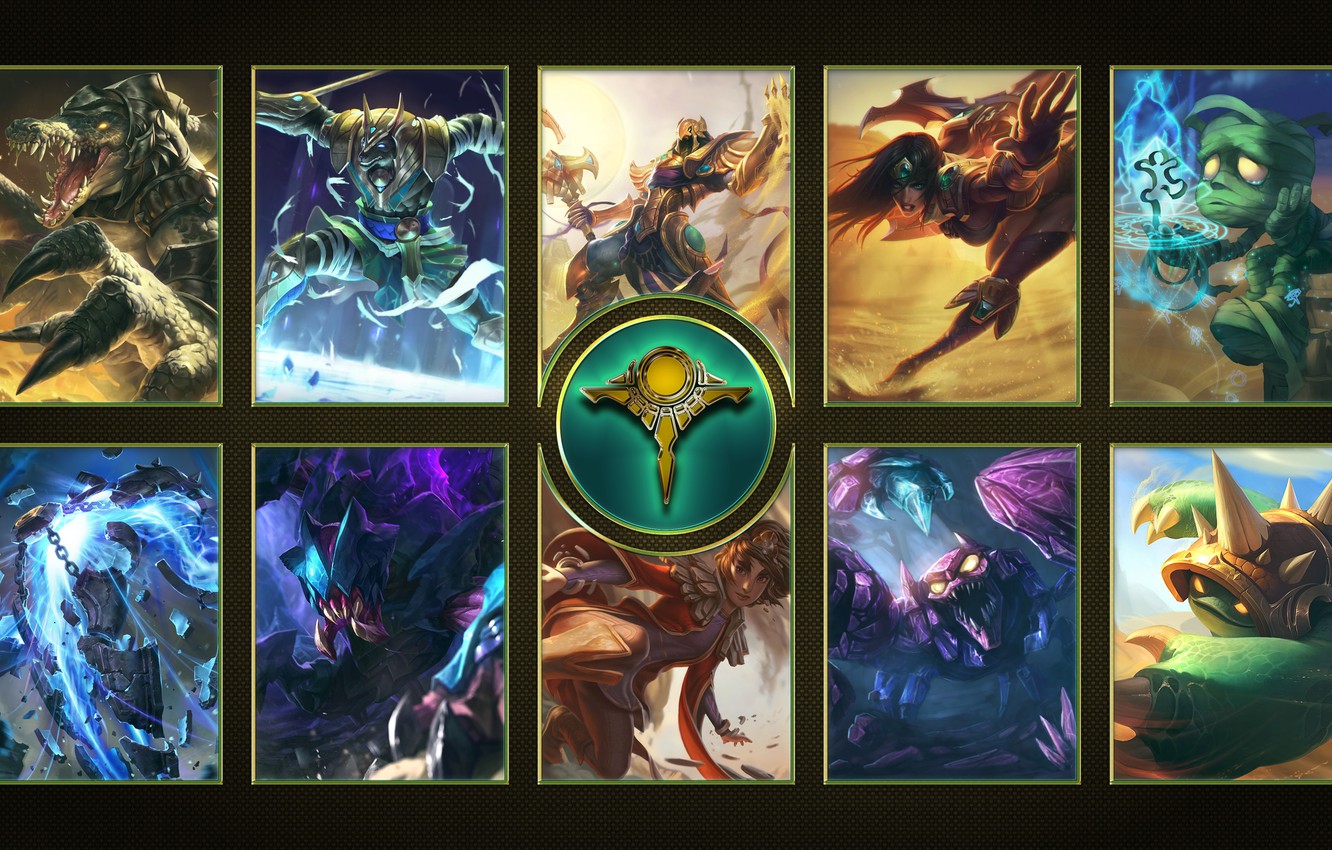 Photo Wallpaper Wallpaper, Logo, Game, League Of Legends, - League Of Legends Shurima Champions - HD Wallpaper 