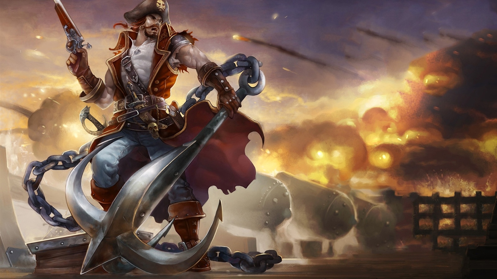 League Of Legends Wallpaper Gangplank - HD Wallpaper 