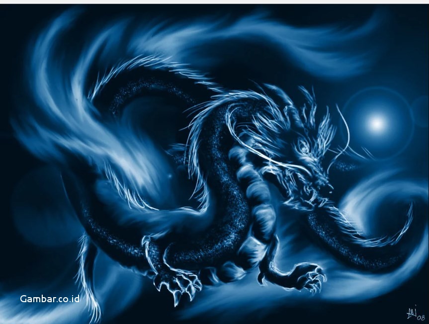 Wallpaper Naga Bergerak - Azure Dragon - HD Wallpaper 