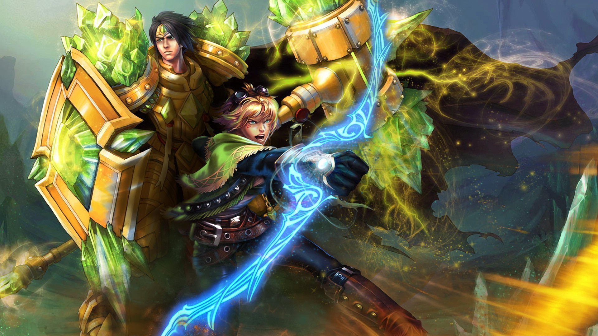 Taric And Ezrael In League Of Legends Wallpaper - Ezreal Taric Background - HD Wallpaper 