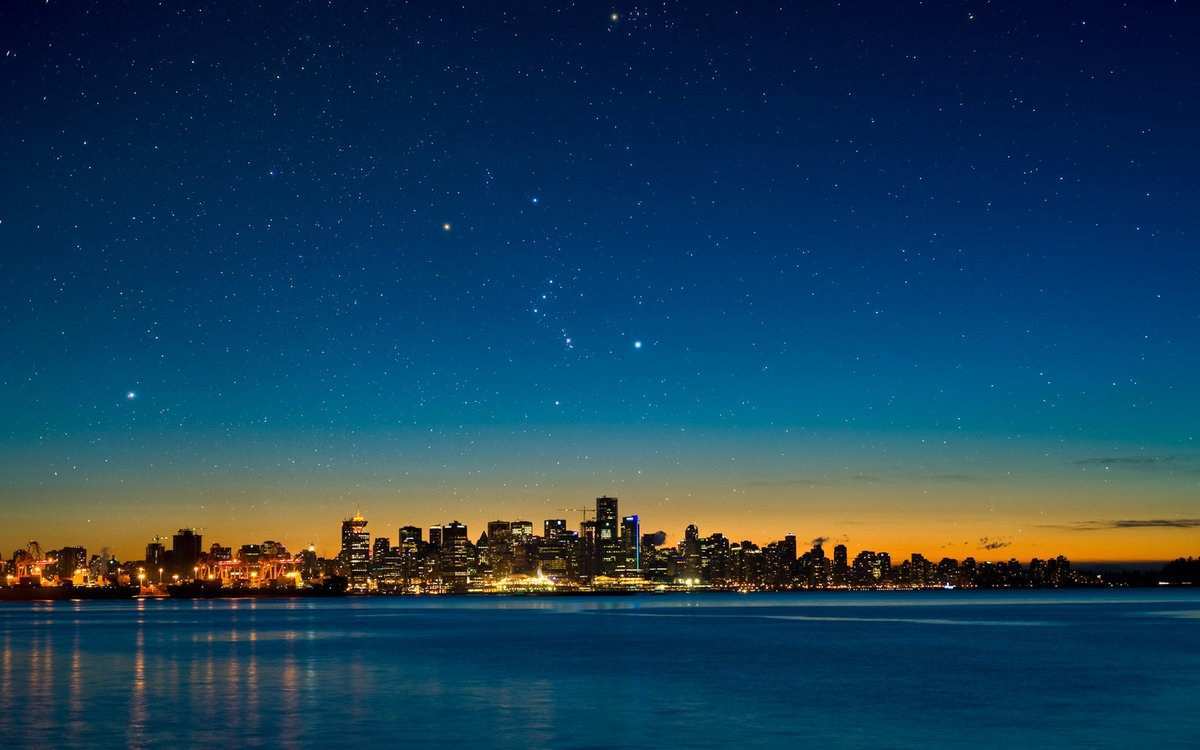 Vancouver Sky At Night - HD Wallpaper 
