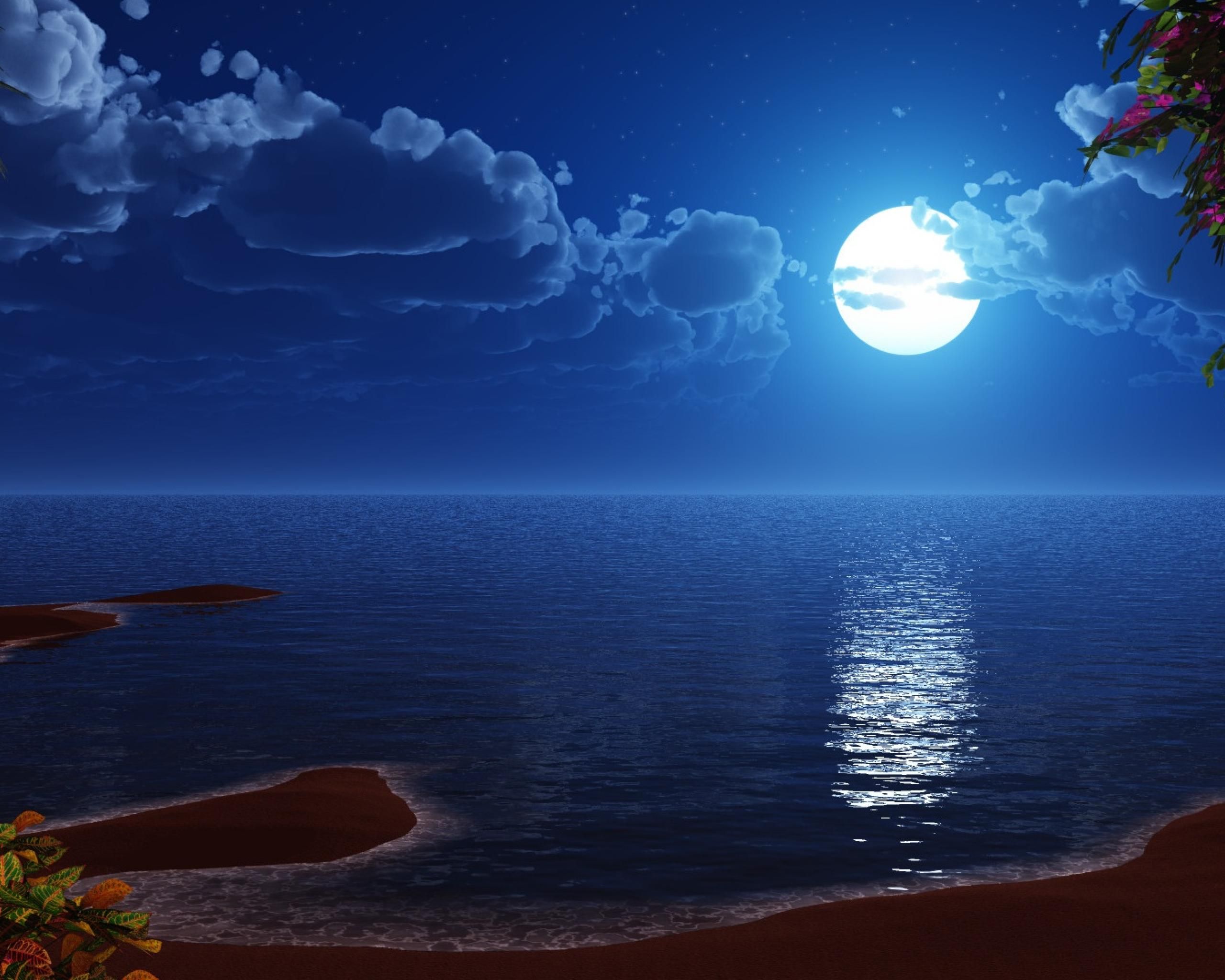 Blue Moon Hd - HD Wallpaper 