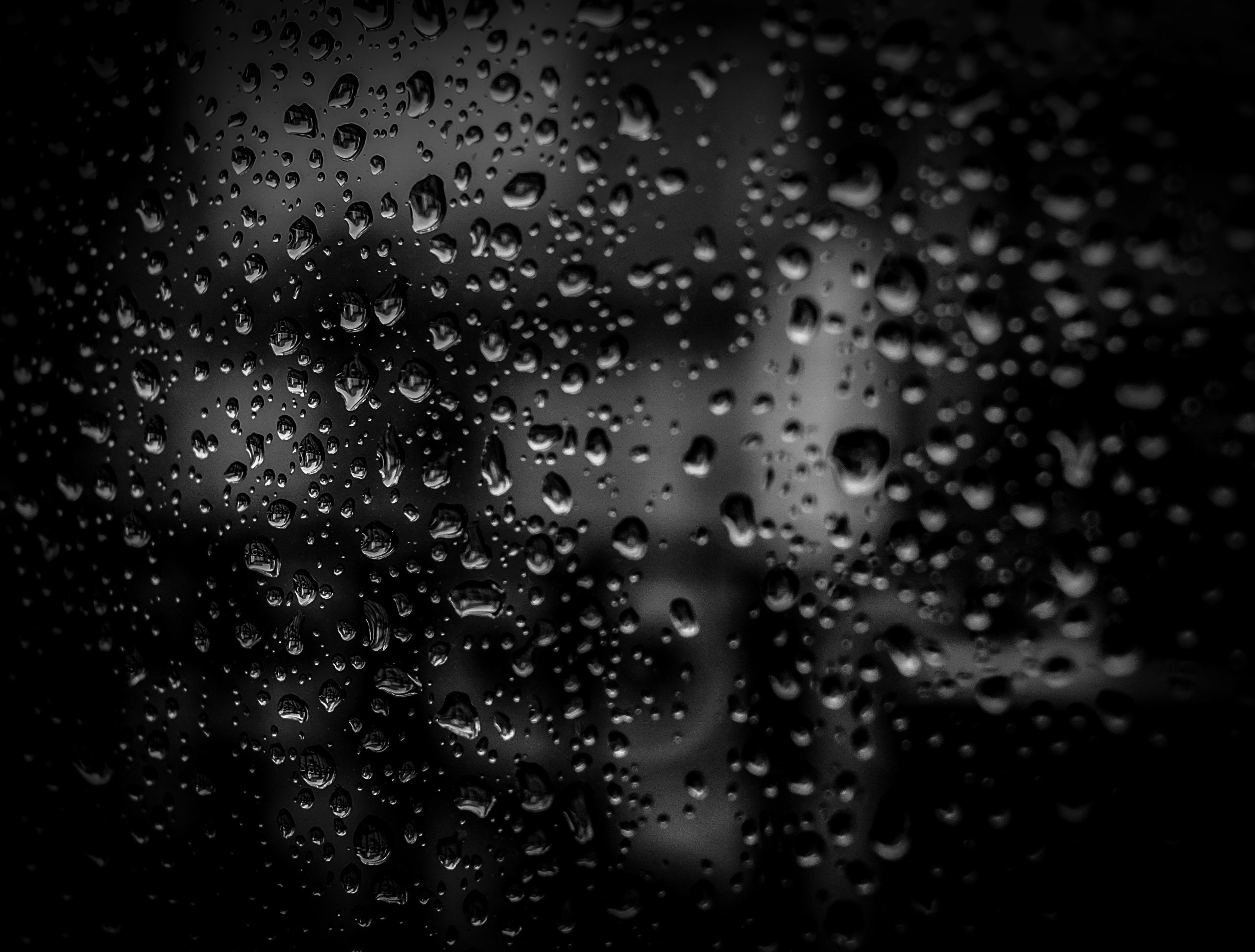 2561x1943, We Have A Great Selection Af Black Wallpapers - Black And White Rain Drops - HD Wallpaper 