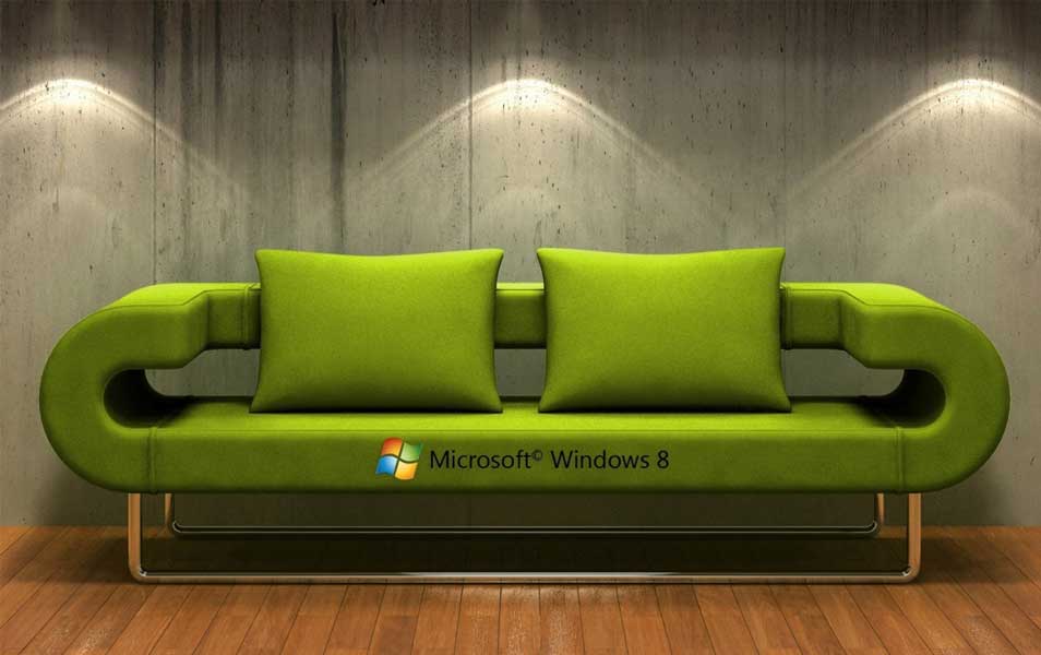 Windows 8 3d Couch Wallpaper - Home Sofa & Couch - HD Wallpaper 