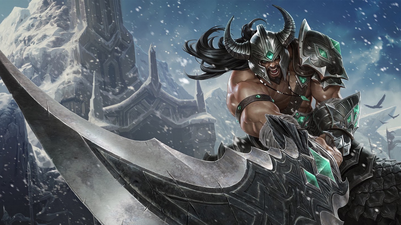 Wallpaper League Of Legends, Lol, Tryndamere, Rock, - League Of Legends - HD Wallpaper 