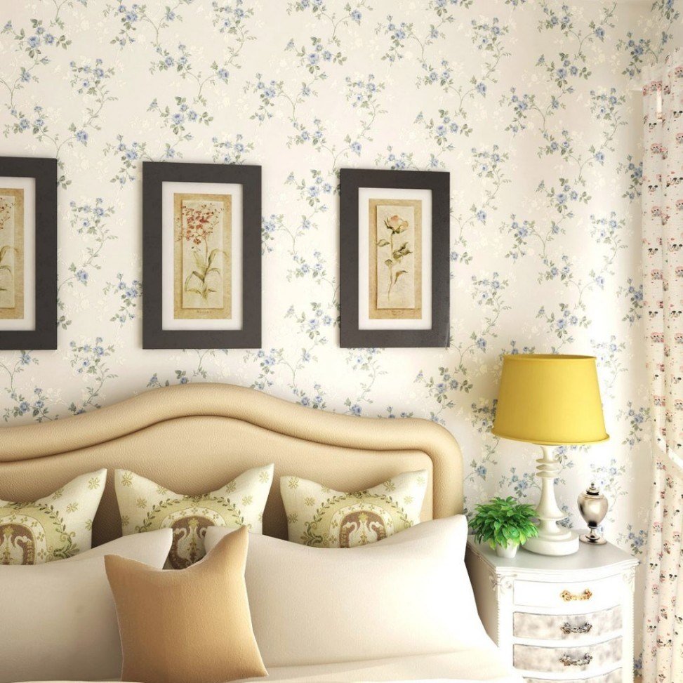 Floral Wallpaper Design For Bedroom - HD Wallpaper 