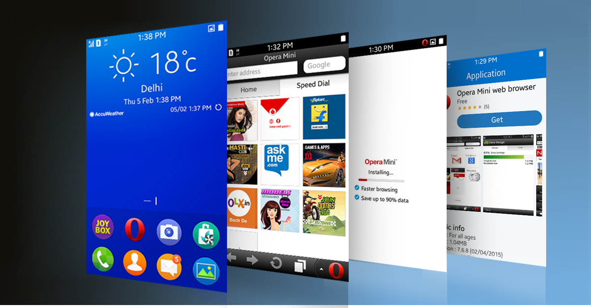 Download Opera Mini On Samsung Z1 - Gear S Opera - HD Wallpaper 