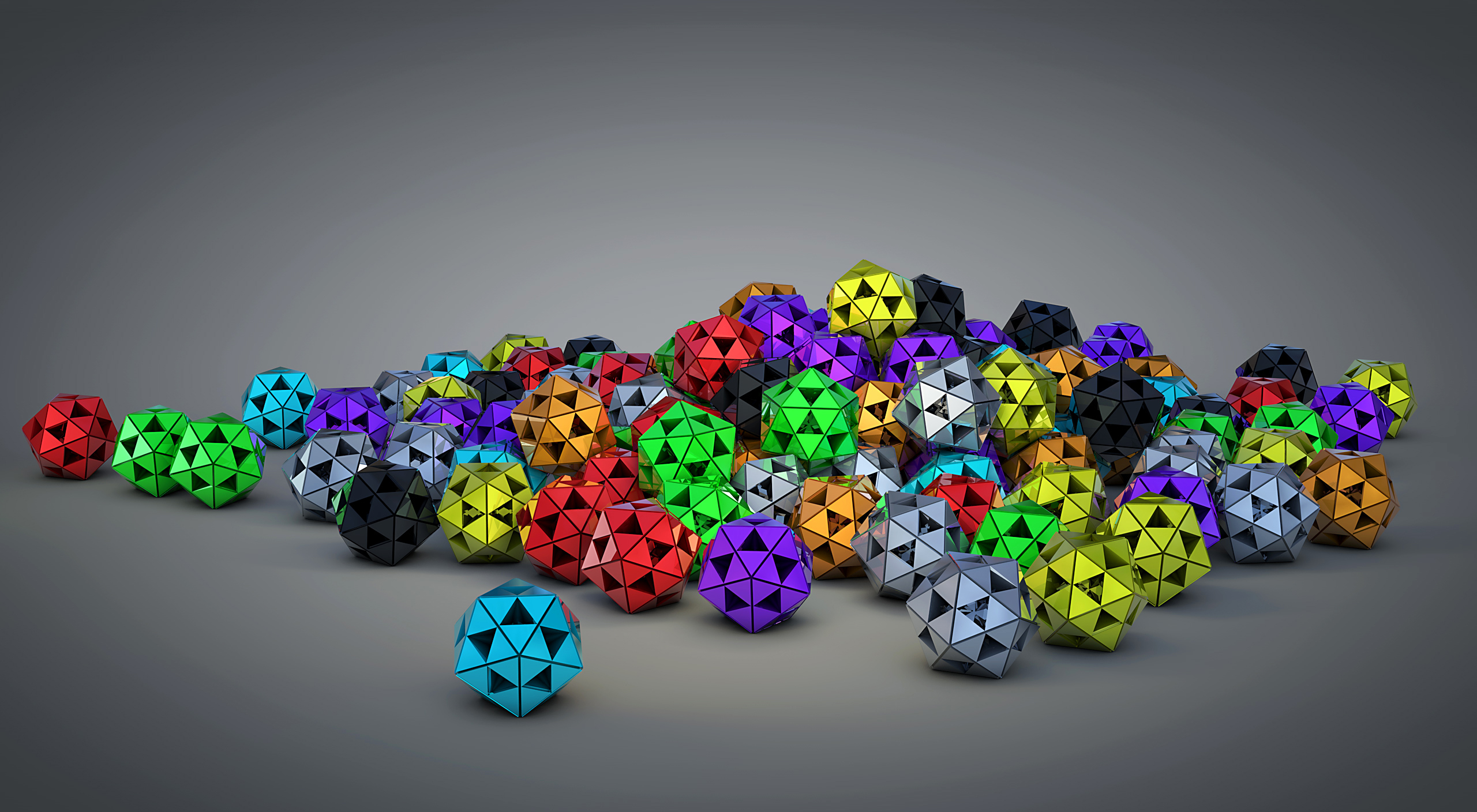 Balls Color 3d - HD Wallpaper 