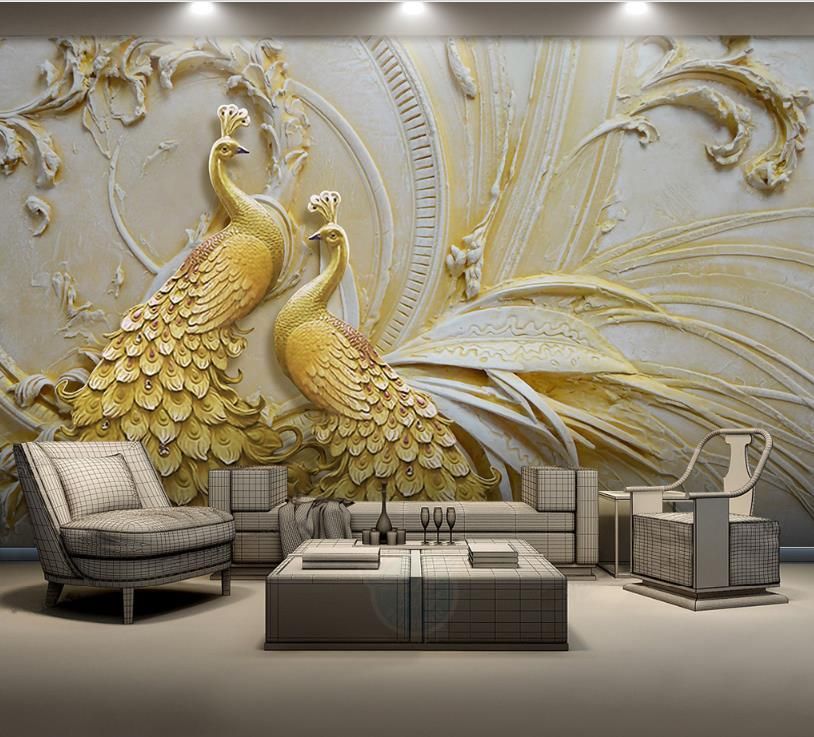 Wall Painting In Living Room - HD Wallpaper 