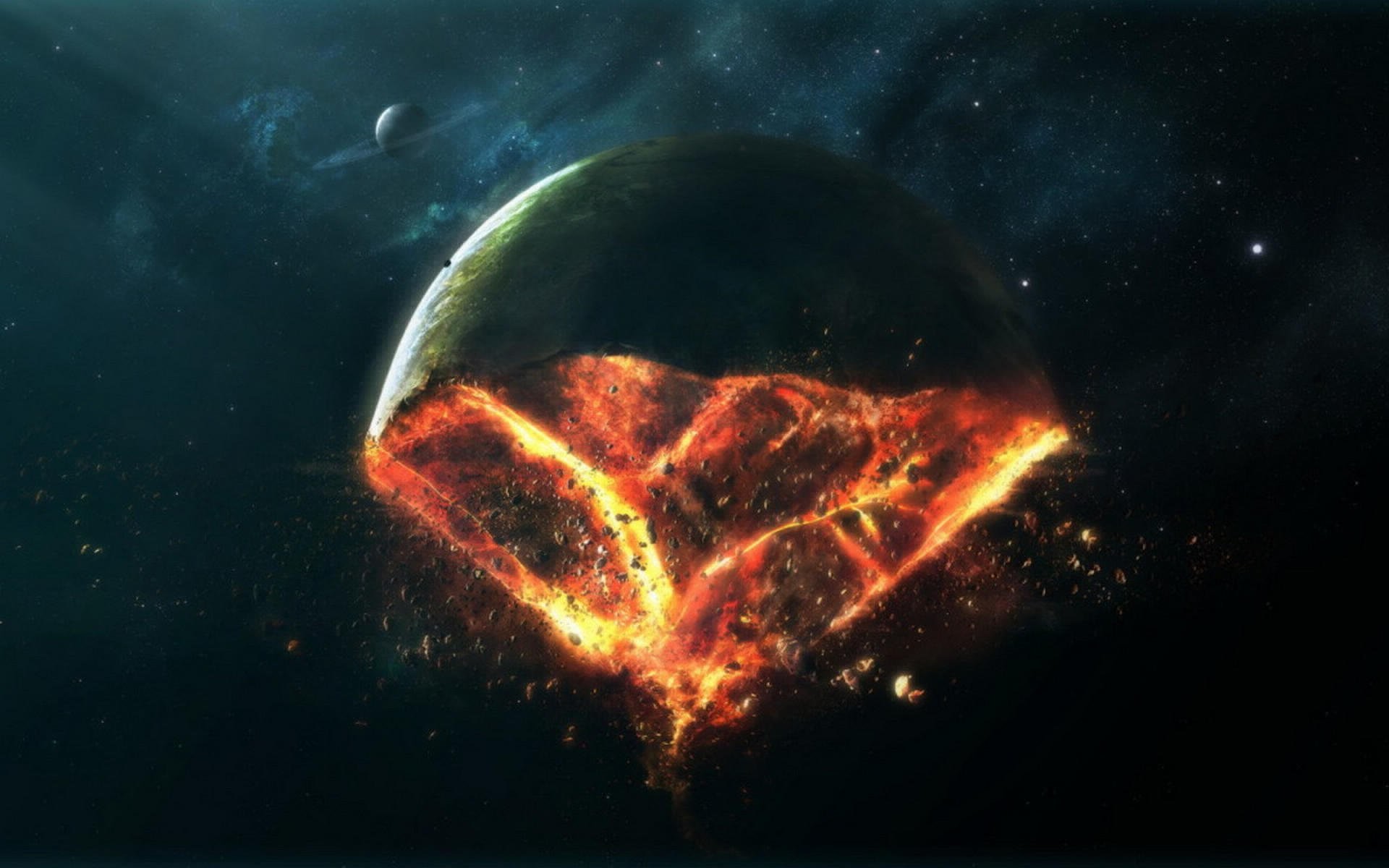 Exploded Planet Wallpapers - Vacuum Metastability Event - HD Wallpaper 