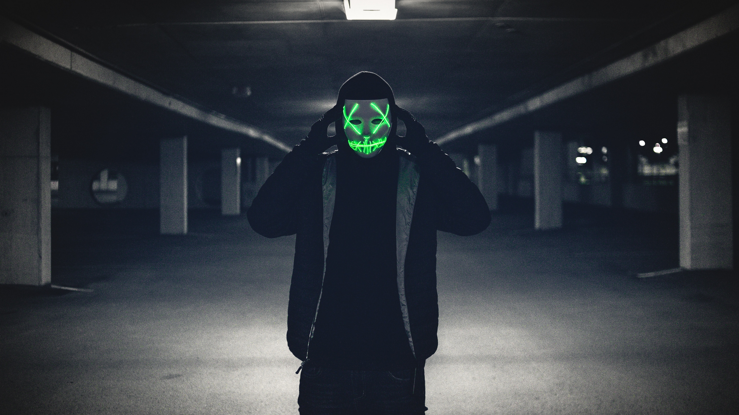Wallpaper Man, Mask, Hood, Anonymous, Glow - Hd Anonymous Mask - HD Wallpaper 