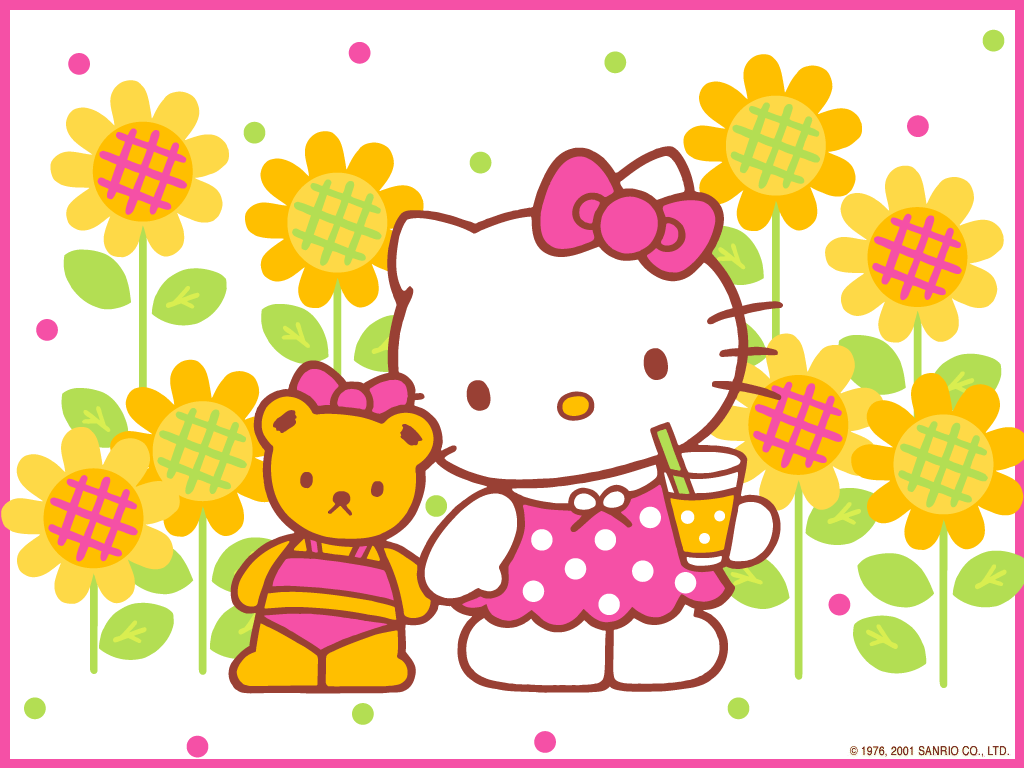 Hellokittyfreewallpaper - Hello Kitty Summer Wallpaper Desktop - HD Wallpaper 