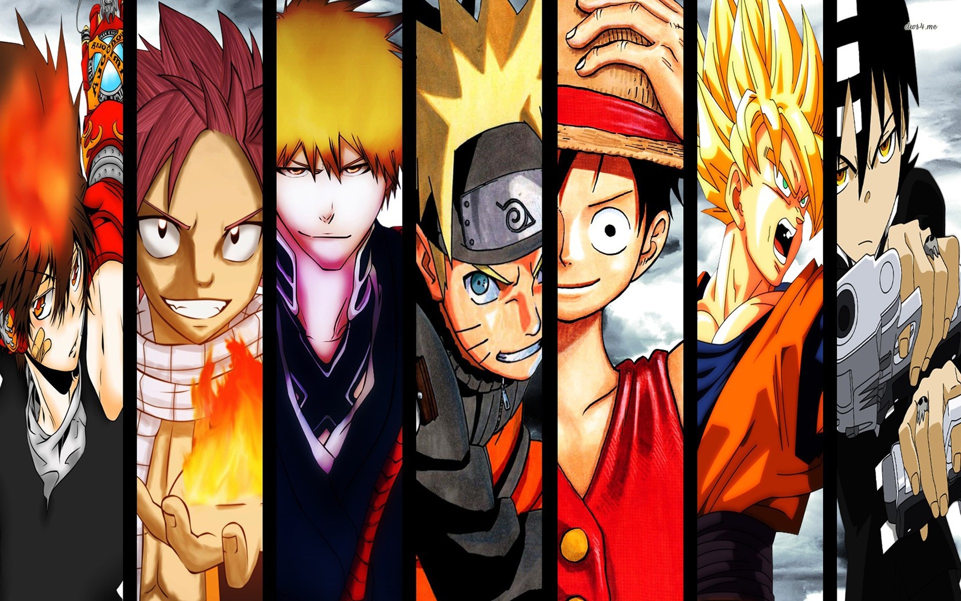 Naruto Bleach One Piece Fairy Tail - HD Wallpaper 