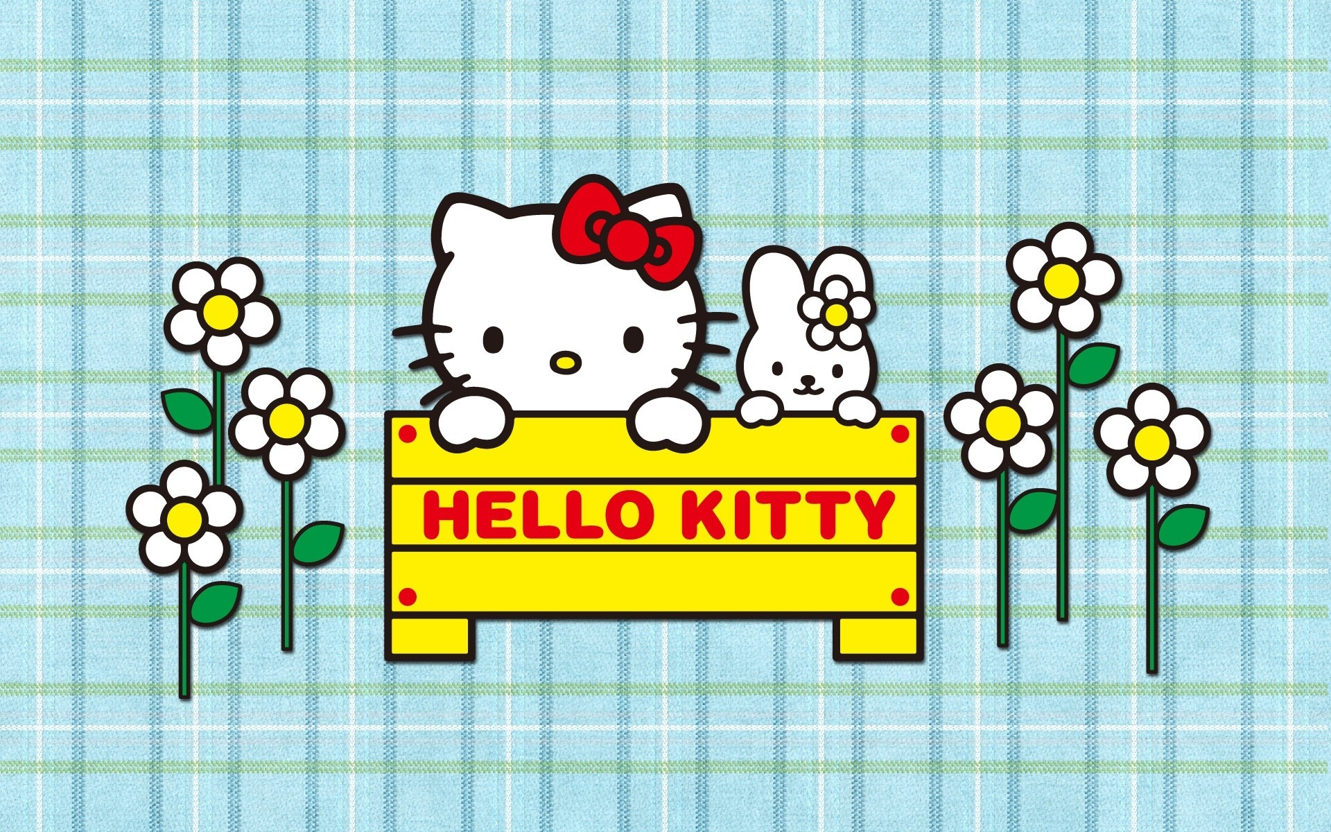 Cartoons Illustration Symbol Business Vector Design - Hello Kitty Fence - HD Wallpaper 