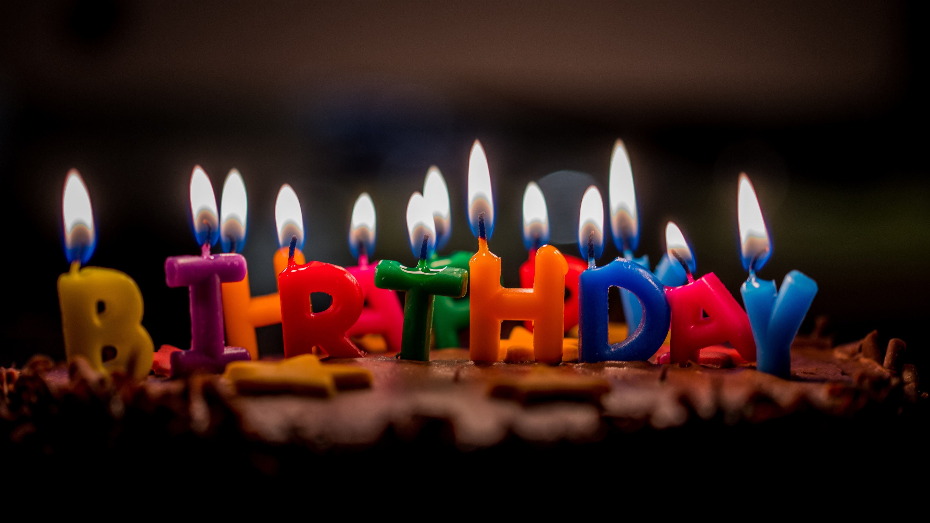 Wallpaper Happy Birthday, Candles, Flame, Cake - Feliz Cumpleaños Velas Pastel - HD Wallpaper 