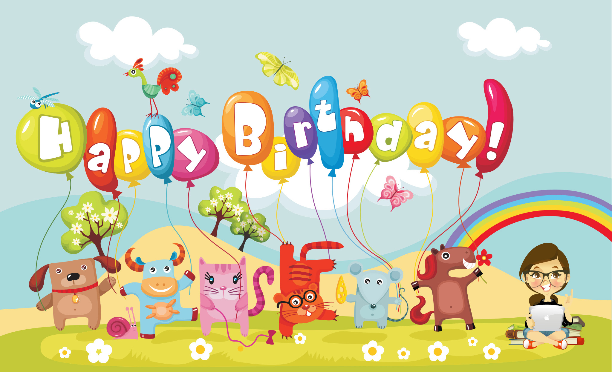 Meaningful Birthday Poems That Can Make Your Friends - Happy Birthday Cartoon Hd - HD Wallpaper 