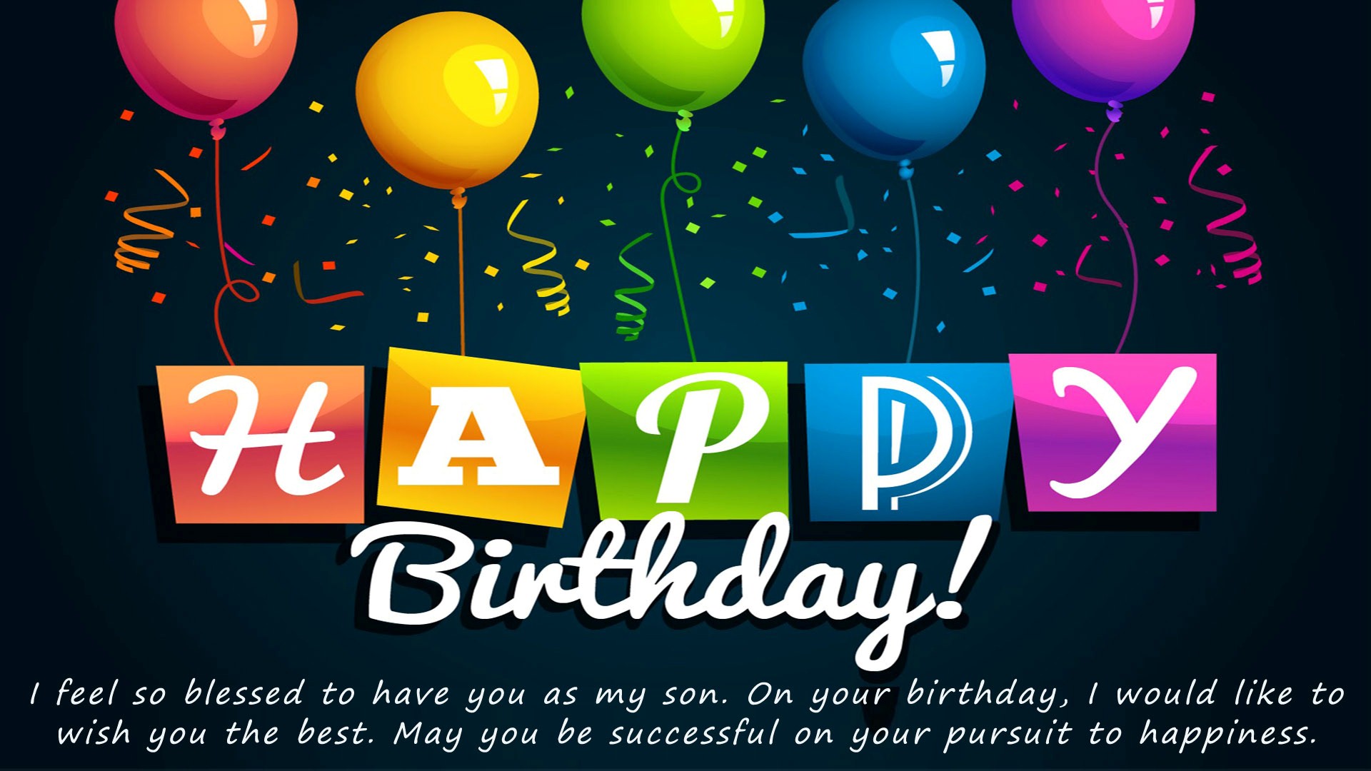 Wish You Happy Birthday My Cute Son - Hd Birthday Images For A Son -  1920x1080 Wallpaper 