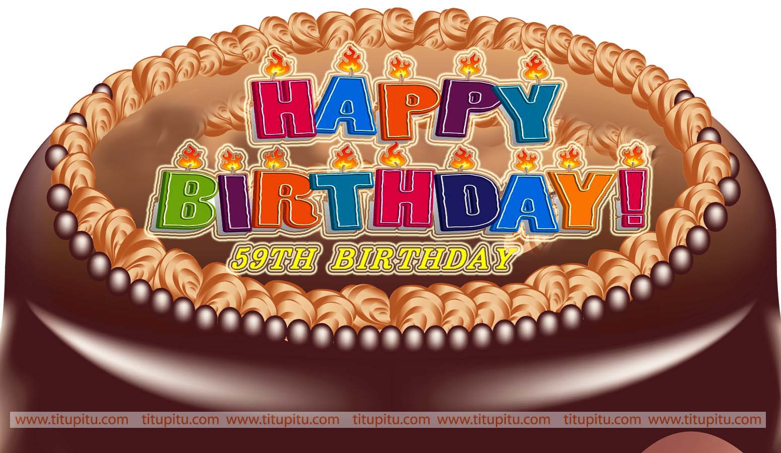 59th Birthday Wishes Message - Download 43rd Birthday Cake - HD Wallpaper 