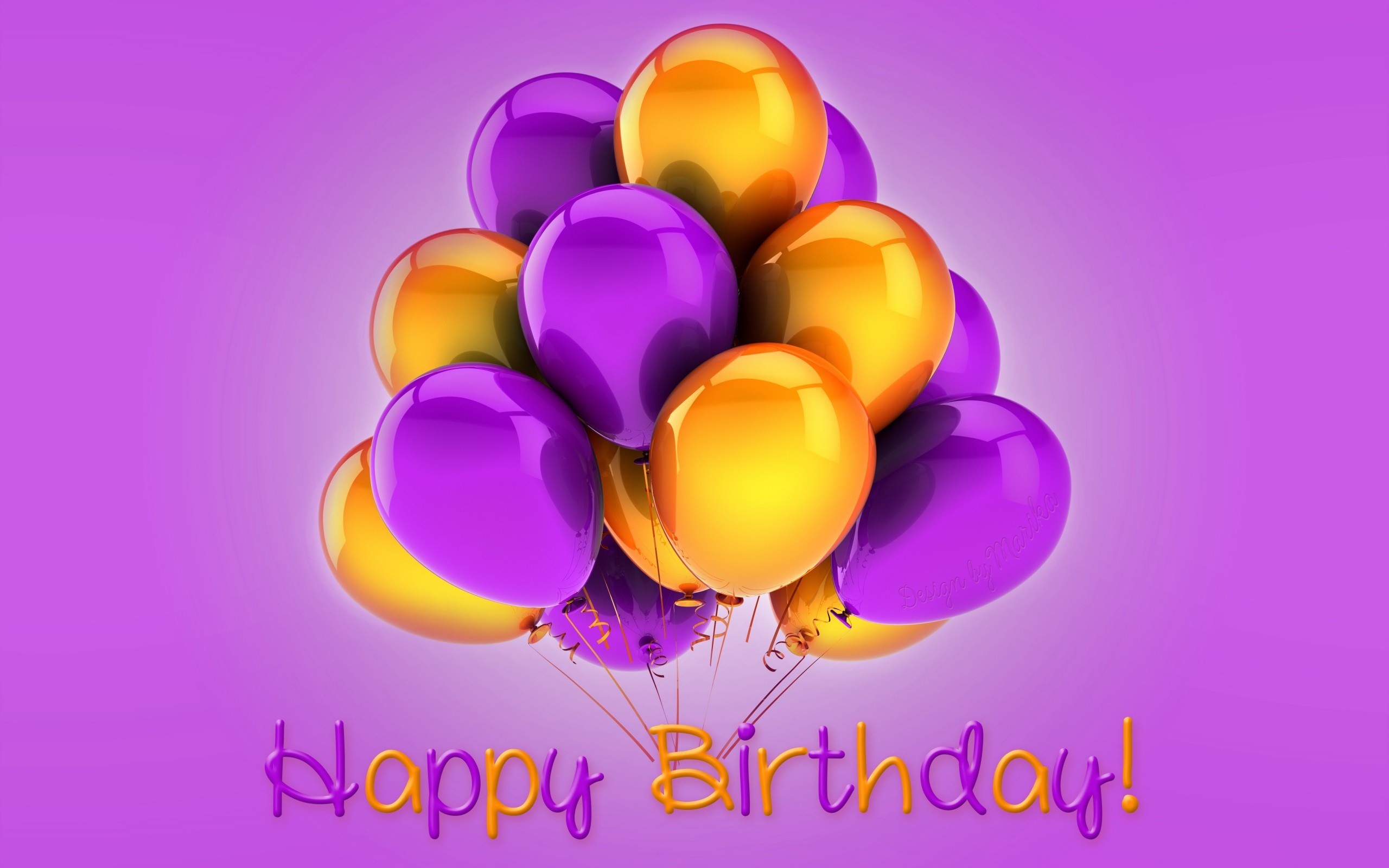 Happy Birthday Wallpaper 
 Data-src /w/full/c/5/7/3248 - Happy Birthday Purple And Gold Balloons - HD Wallpaper 