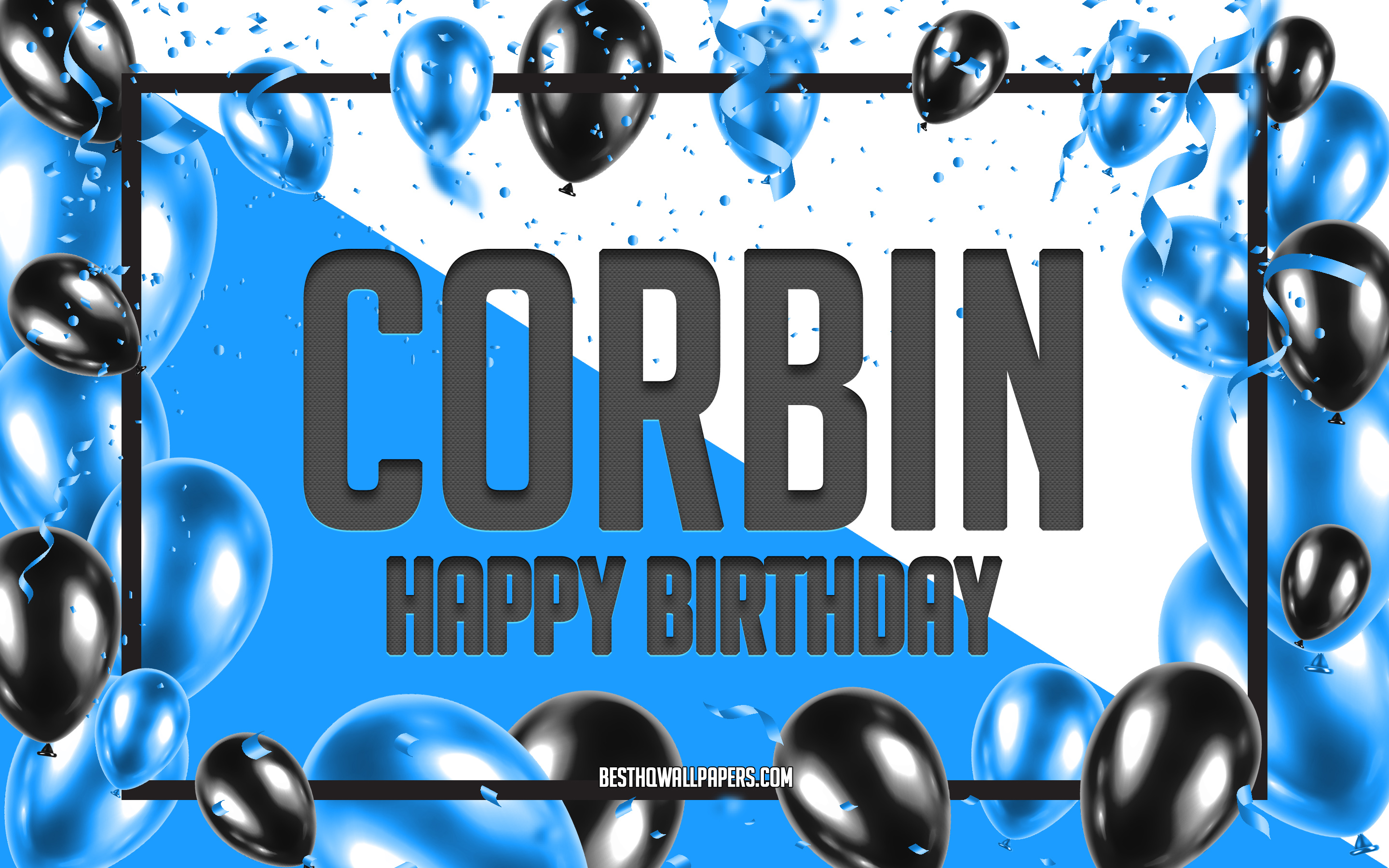 Happy Birthday Corbin, Birthday Balloons Background, - Happy Birthday Roman - HD Wallpaper 