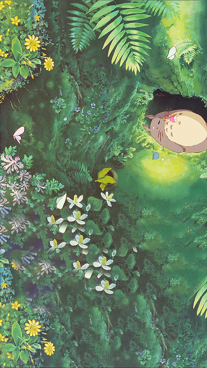 Anime, Background, Cute - Studio Ghibli Flowers - HD Wallpaper 