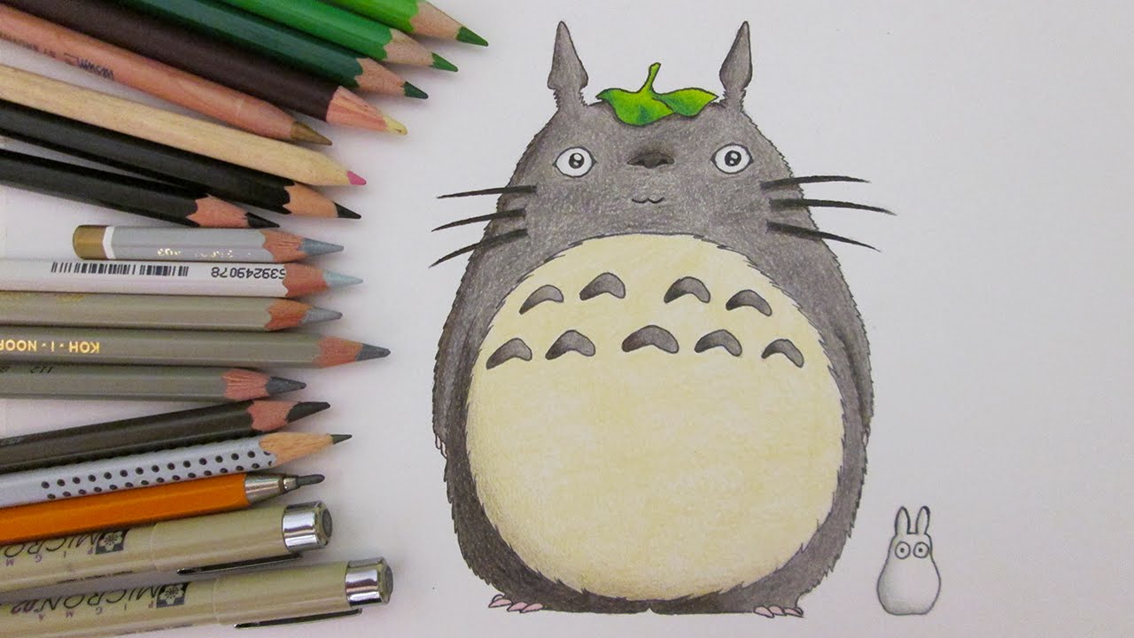 Speed Drawing Totoro My Neighbor Totoro - Totoro Draw - HD Wallpaper 