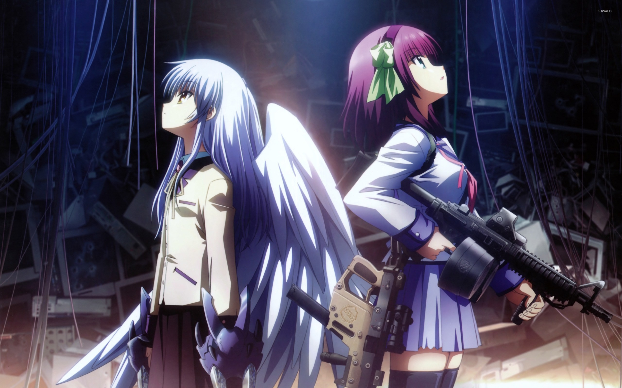 Angel Beats Kanade And Yuri - HD Wallpaper 