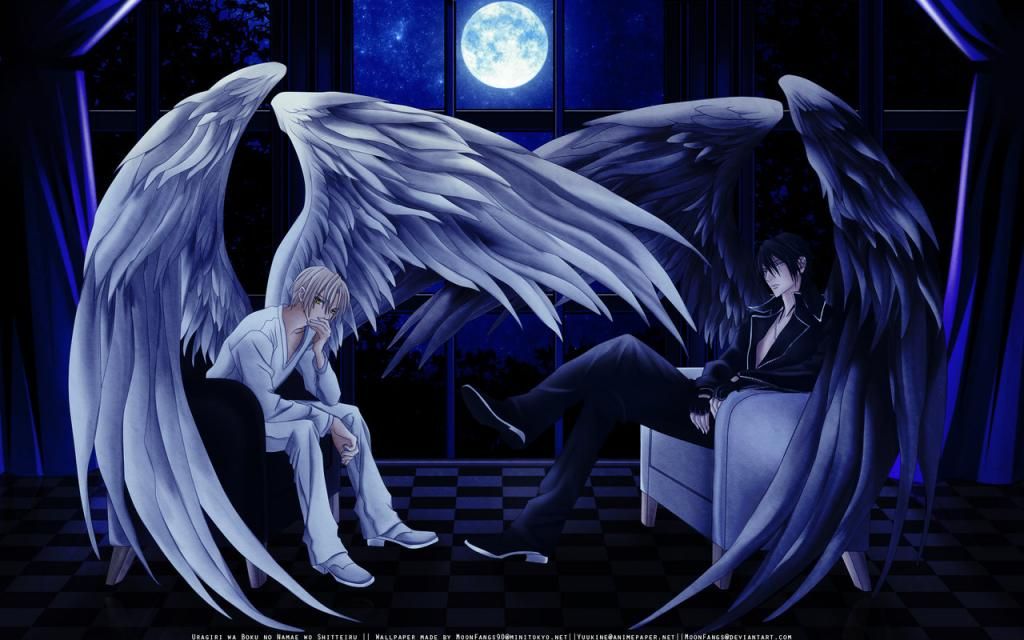 Anime Dark Angel Boy - HD Wallpaper 