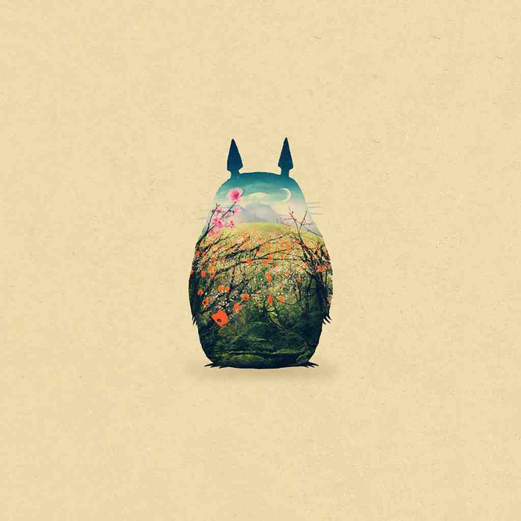 Dessin Totoro - HD Wallpaper 