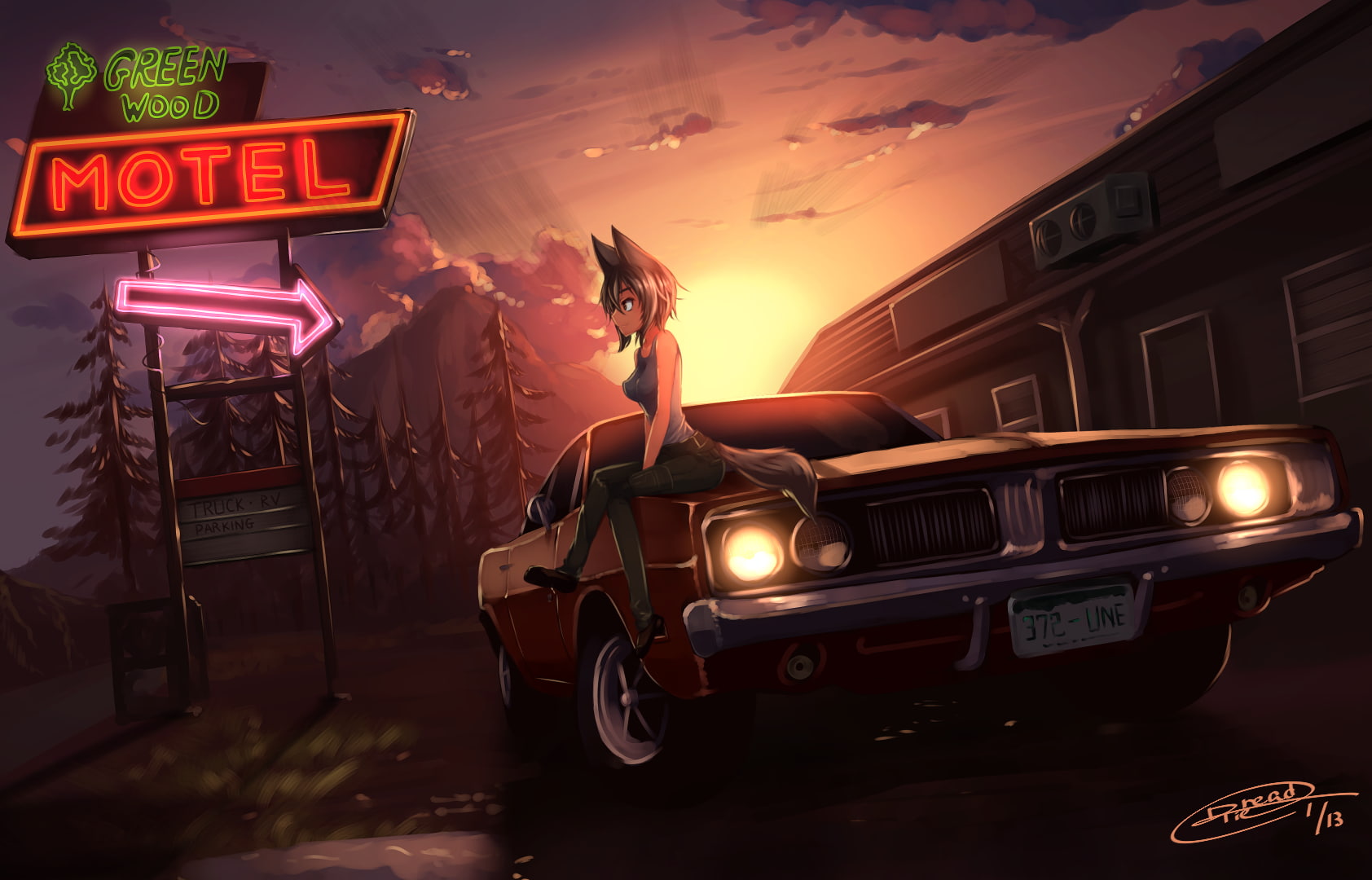 Anime Girls And Cars - 1684x1080 Wallpaper Anime Girls And Cars - 1684x1080 Wallpaper
