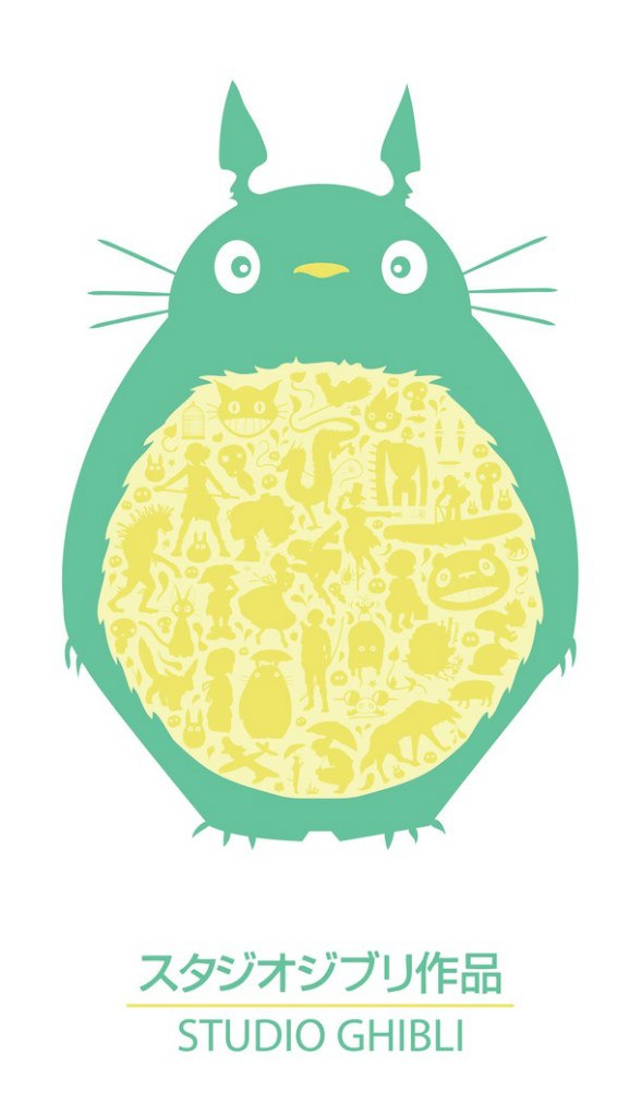Anime, Tonari No Totoro, Totoro, Mobile Wallpaper 
	title - Ghibli Studio Poster Vector - HD Wallpaper 