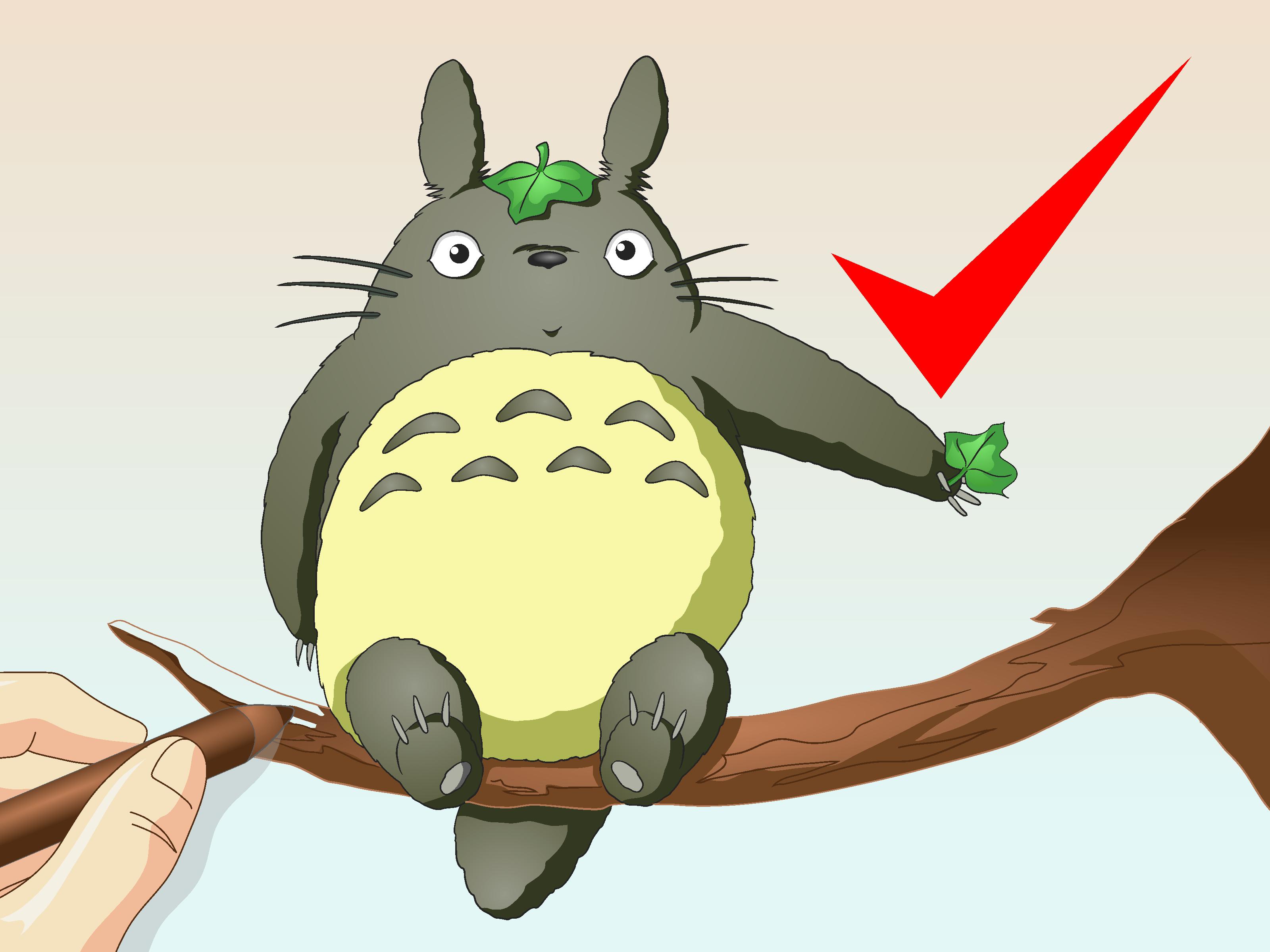 Image Titled Draw Totoro Step - Totoro Png - HD Wallpaper 