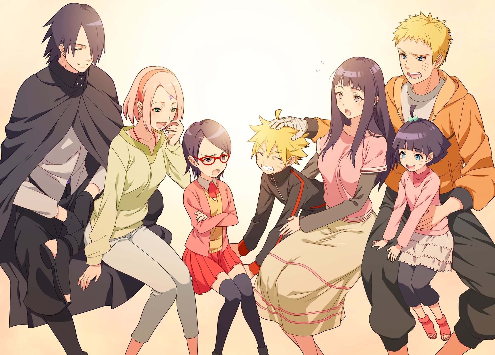 Naruto And Sasuke Family - HD Wallpaper 