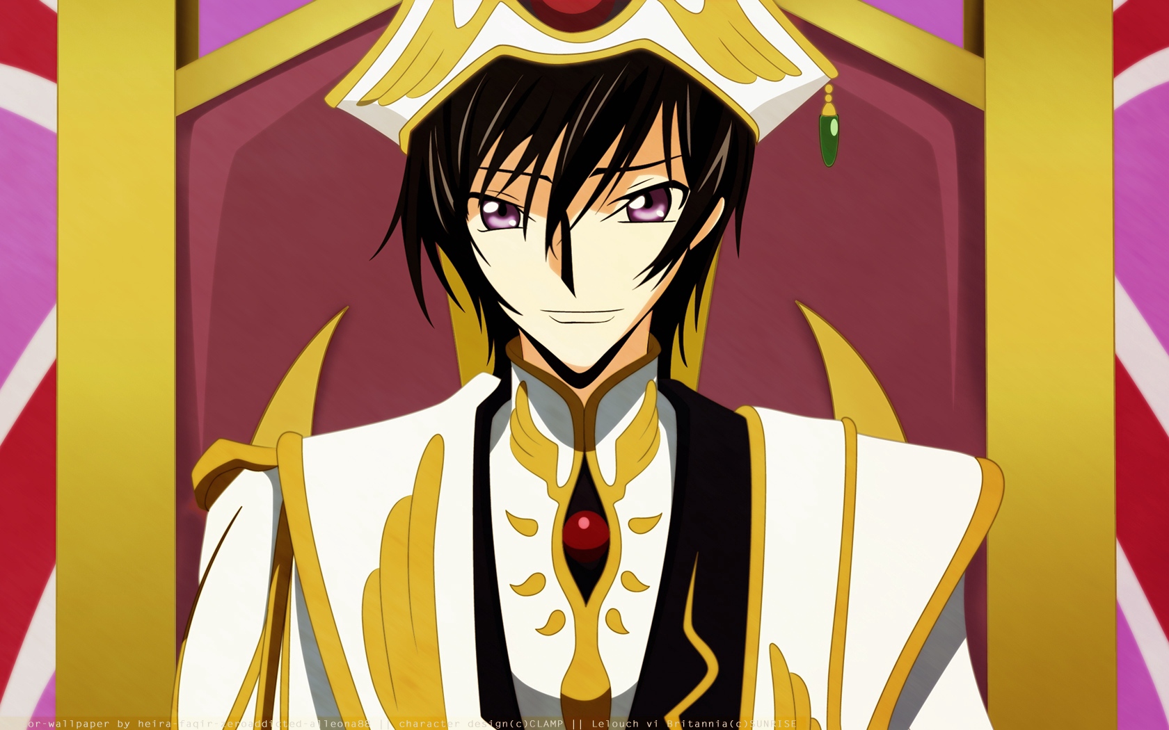 Wallpaper Code Geass, Lelouch Lamperouge, Boy, Brunette, - Lelouch King Of Britannia - HD Wallpaper 