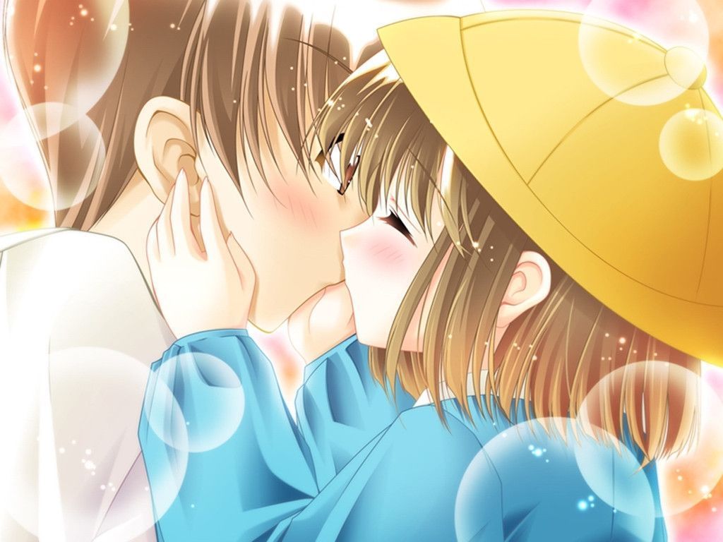 Anime Kiss - HD Wallpaper 