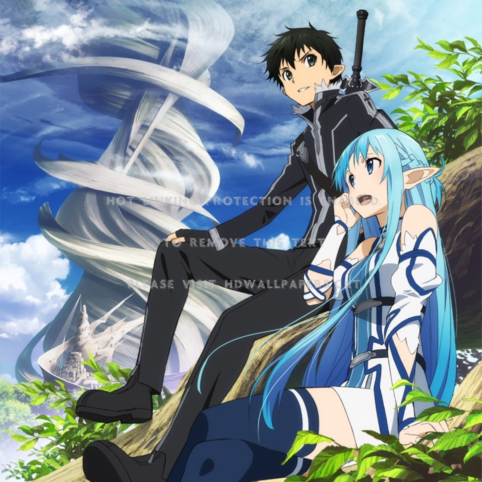 A L O Cg Hd Anime Couple Cute Sweet Dress - Asuna And Kirito Alo - HD Wallpaper 