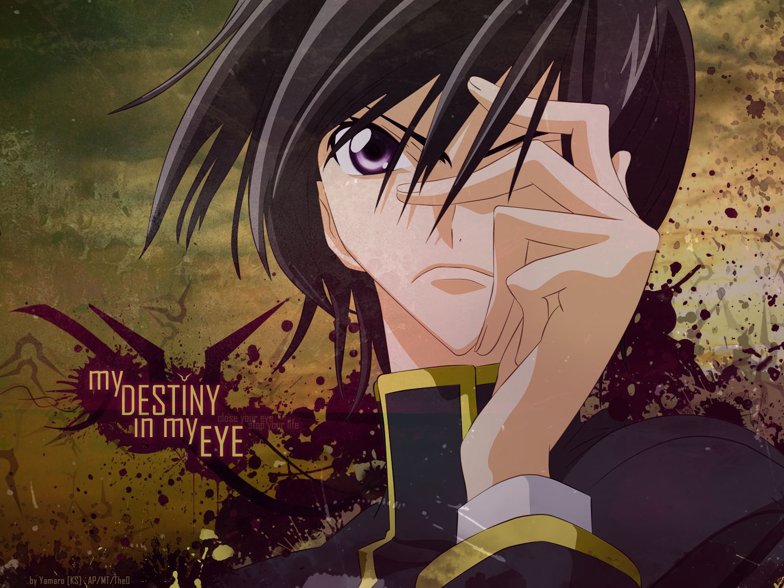 Wallpaper Code Geass, Lelouch Lamperouge, Boy, Brunette, - Code Geass Lelouch Hand - HD Wallpaper 