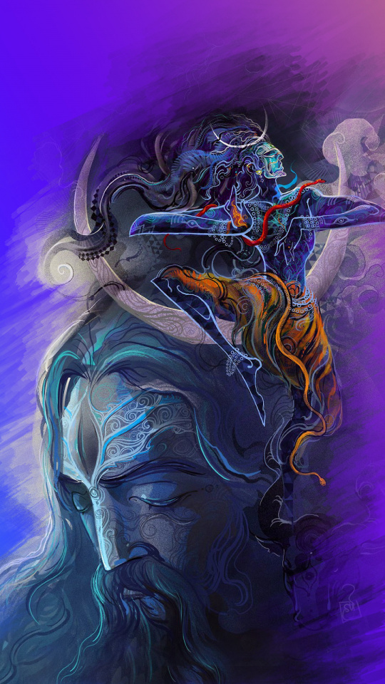 Lord Shiva, God, Digital Art, Wallpaper - Iphone Lord Shiva - HD Wallpaper 