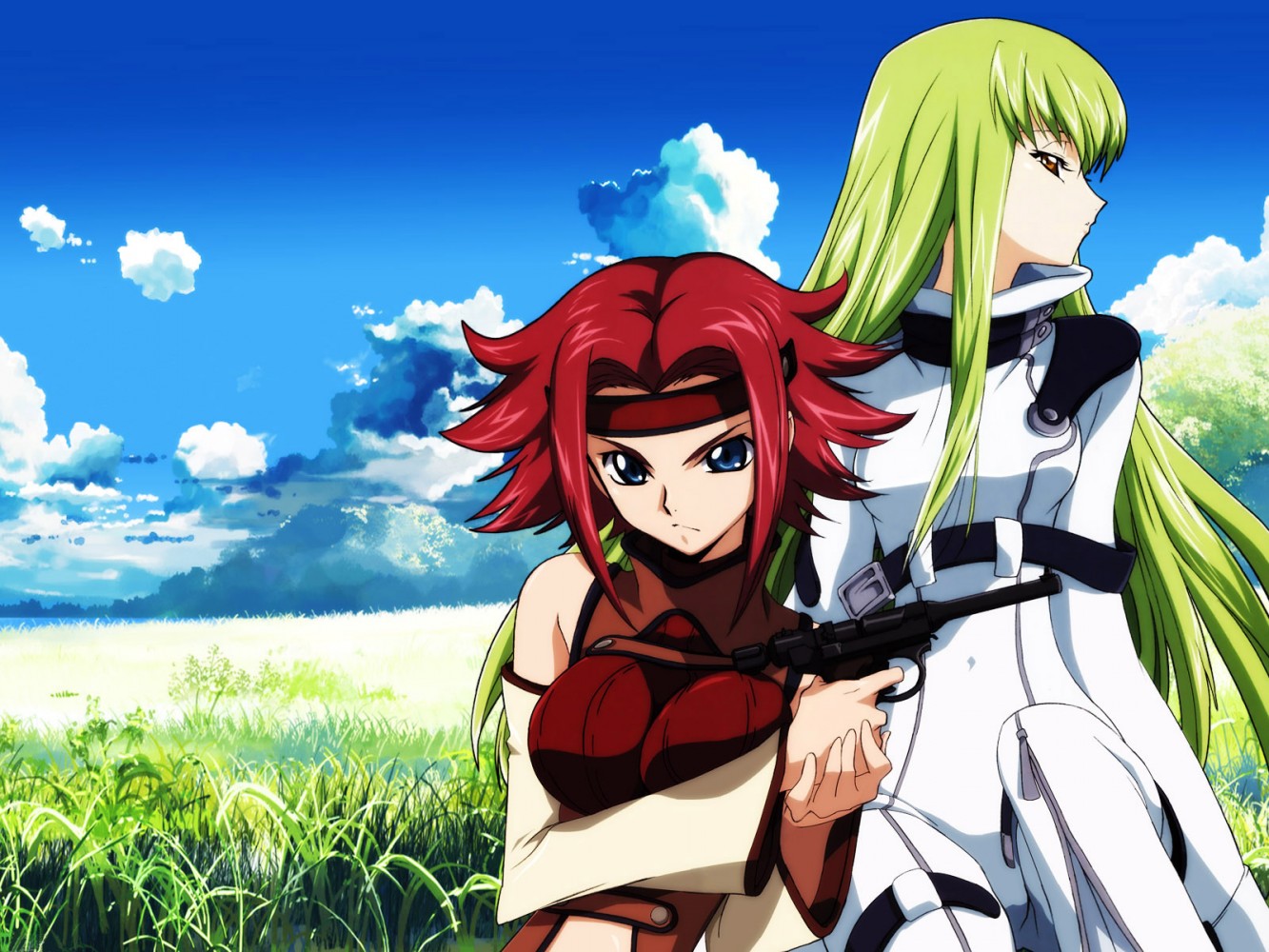 Bodysuit Breast Hold C - Code Geass Kallen And Cc - HD Wallpaper 