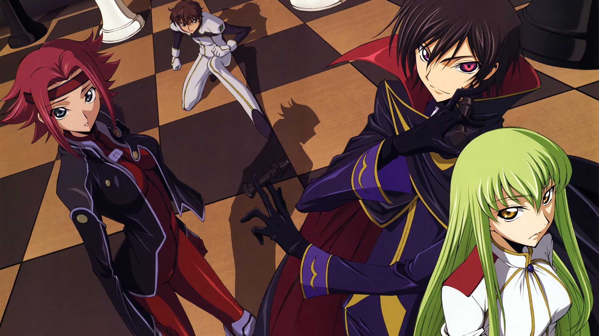 Code Geass Kallen Lelouch Cc - HD Wallpaper 