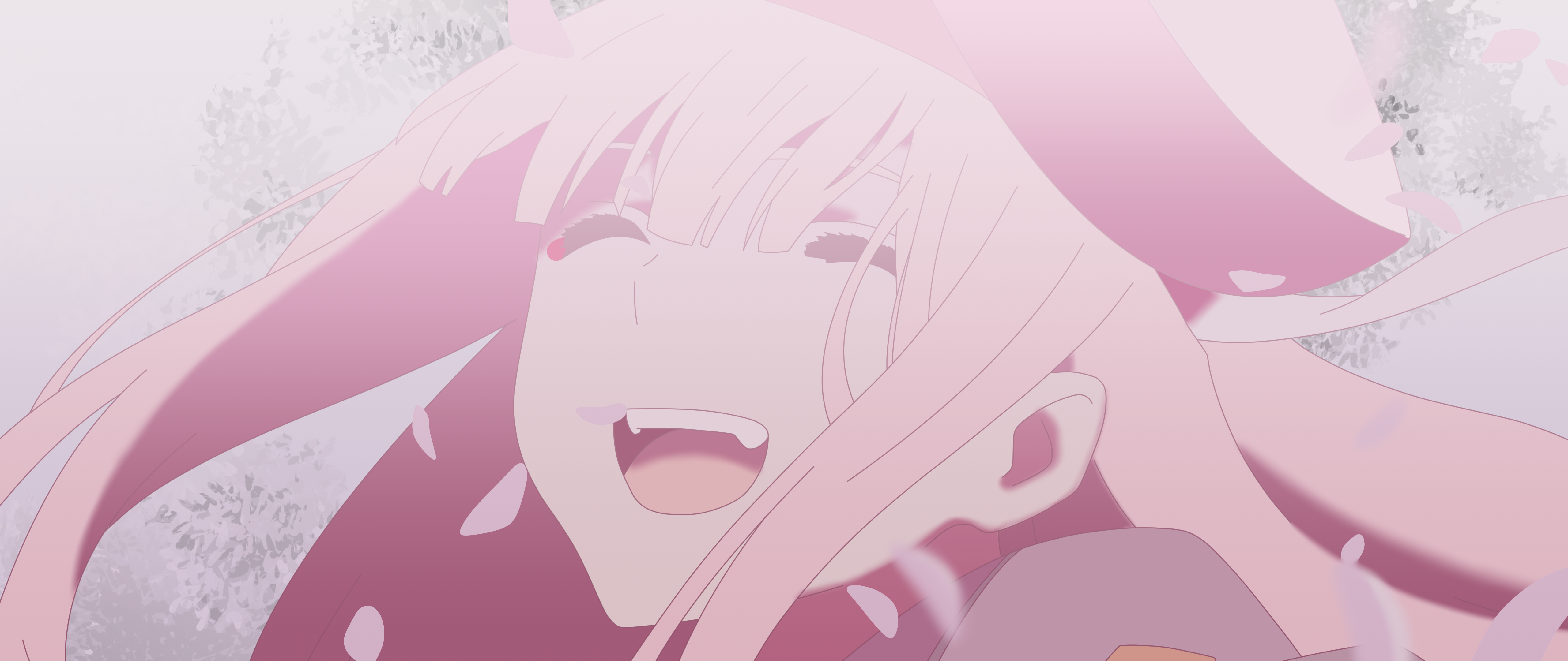 Zero Two Wallpaper Happy - HD Wallpaper 