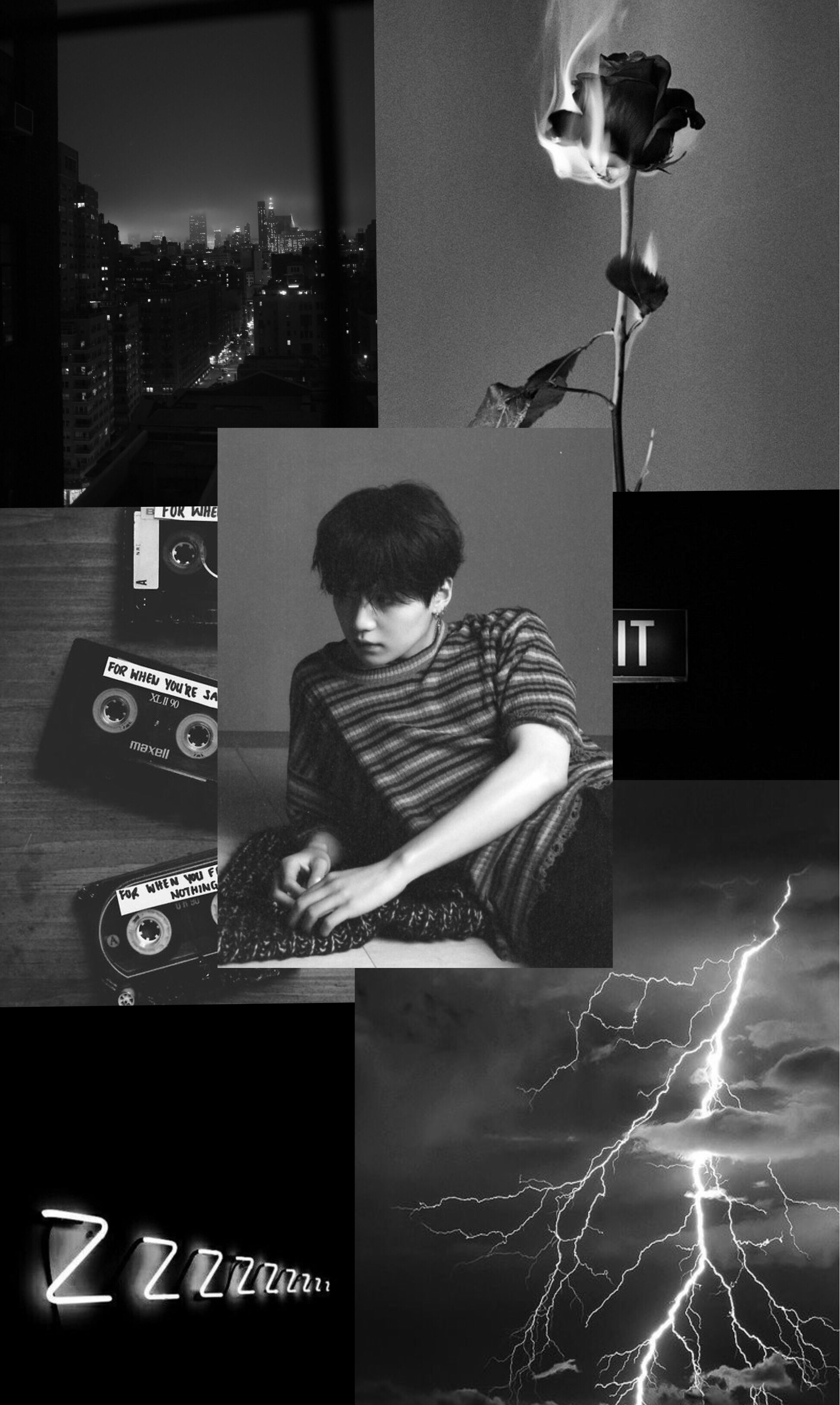 #bts #suga #minyoongi #black #wallpaper #edit #kpop - Lightning - HD Wallpaper 