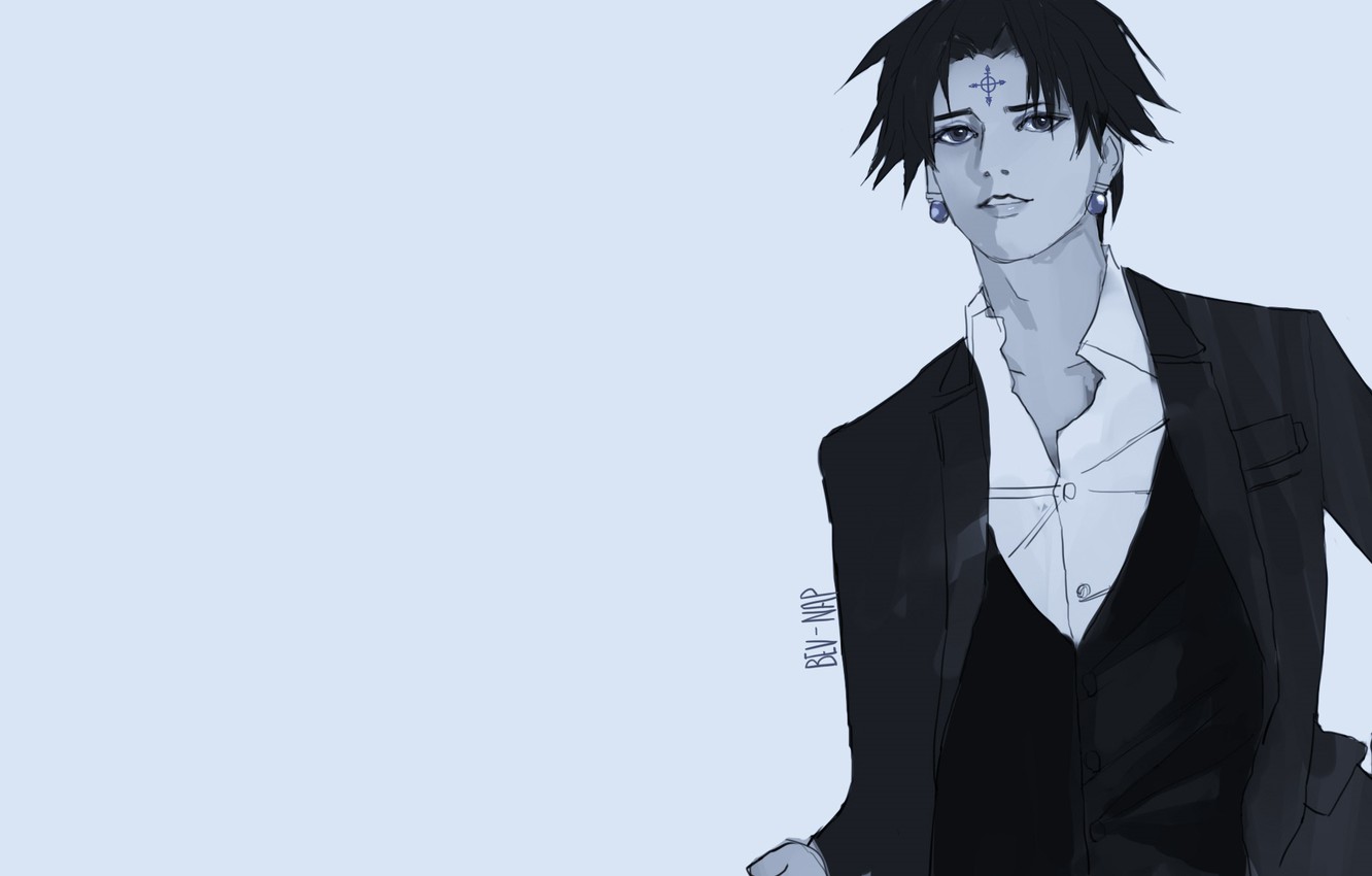 Photo Wallpaper Background, Art, Guy, Hunter X Hunter, - Chrollo Lucilfer Wallpaper Desktop - HD Wallpaper 