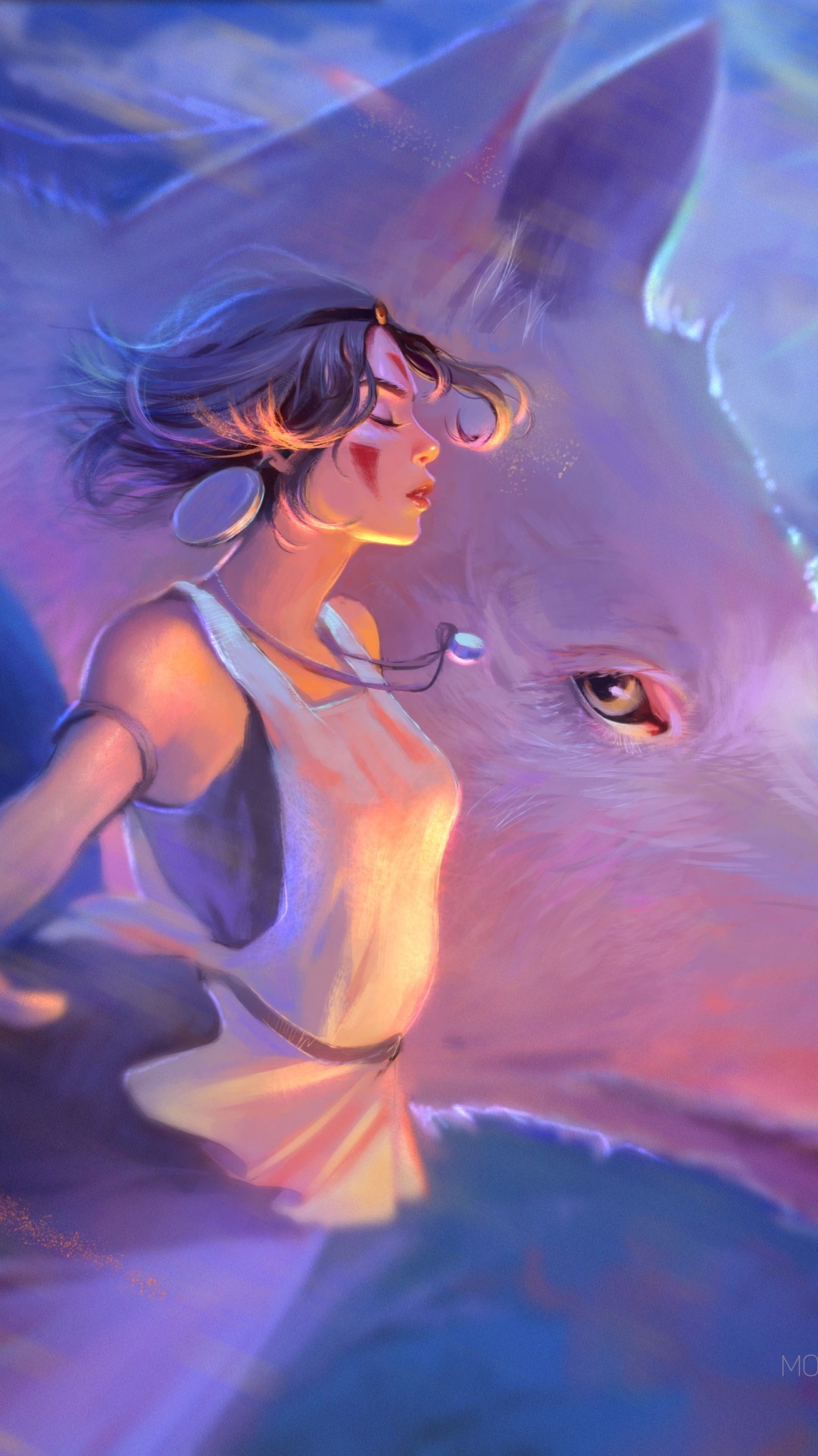 Mononoke Hime, San, Moro, Princess Mononoke, Wolf, - Princesse Mononoke Wallpaper Iphone - HD Wallpaper 