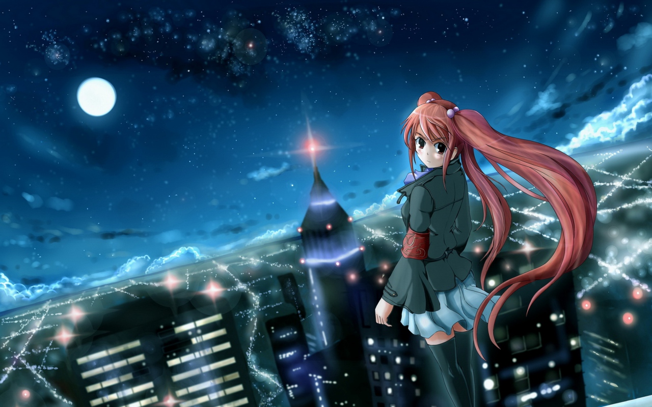 Anime City Wallpaper - HD Wallpaper 