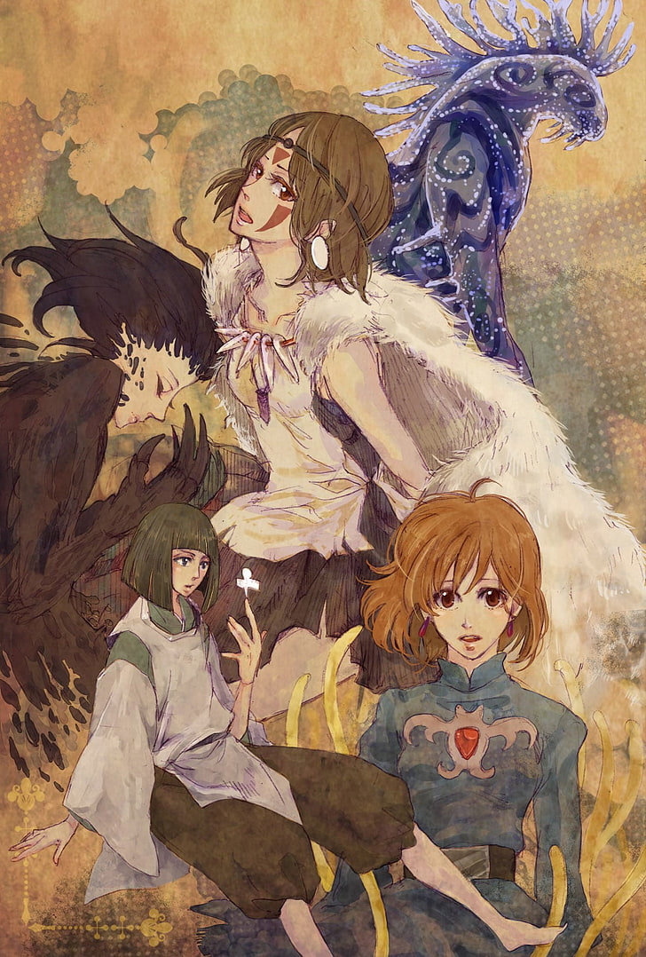 Anime, Studio Ghibli, Princess Mononoke, Nausicaa Of - Princess Nausicaä Of The Valley Of The Wind - HD Wallpaper 