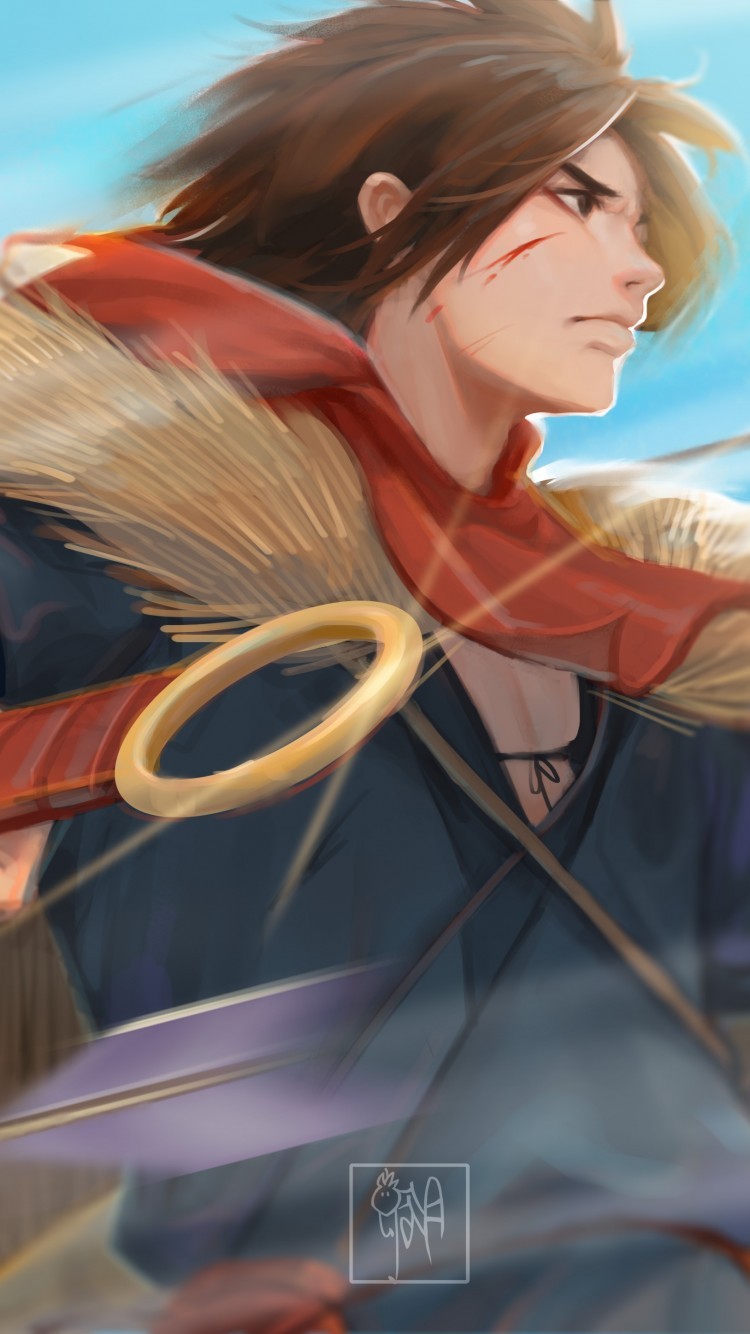 Princess Mononoke, Ashitaka, Arrows, Knife, Brown Hair, - Princess Mononoke Ashitaka Art - HD Wallpaper 