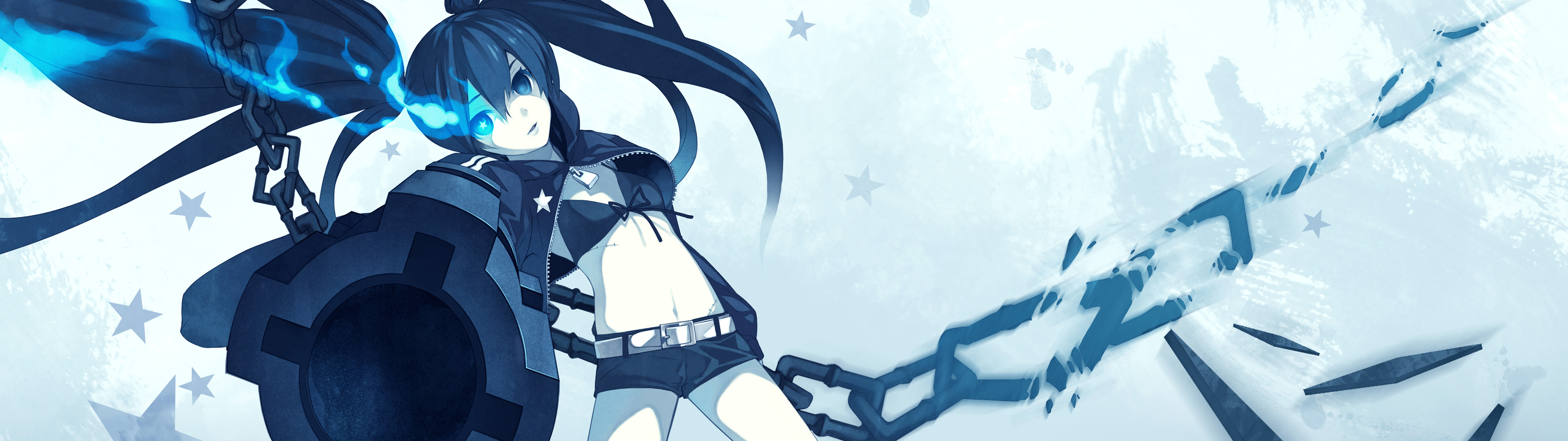 Black Rock Shooter Wallpaper Double - HD Wallpaper 