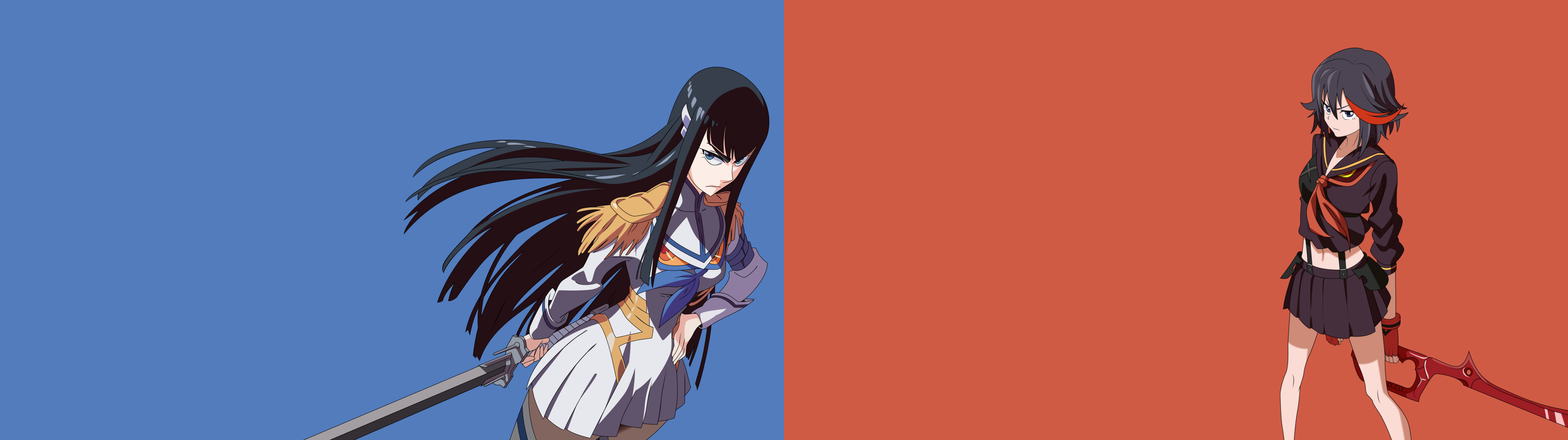 Dual Screen Wallpaper Kill La Kill - HD Wallpaper 